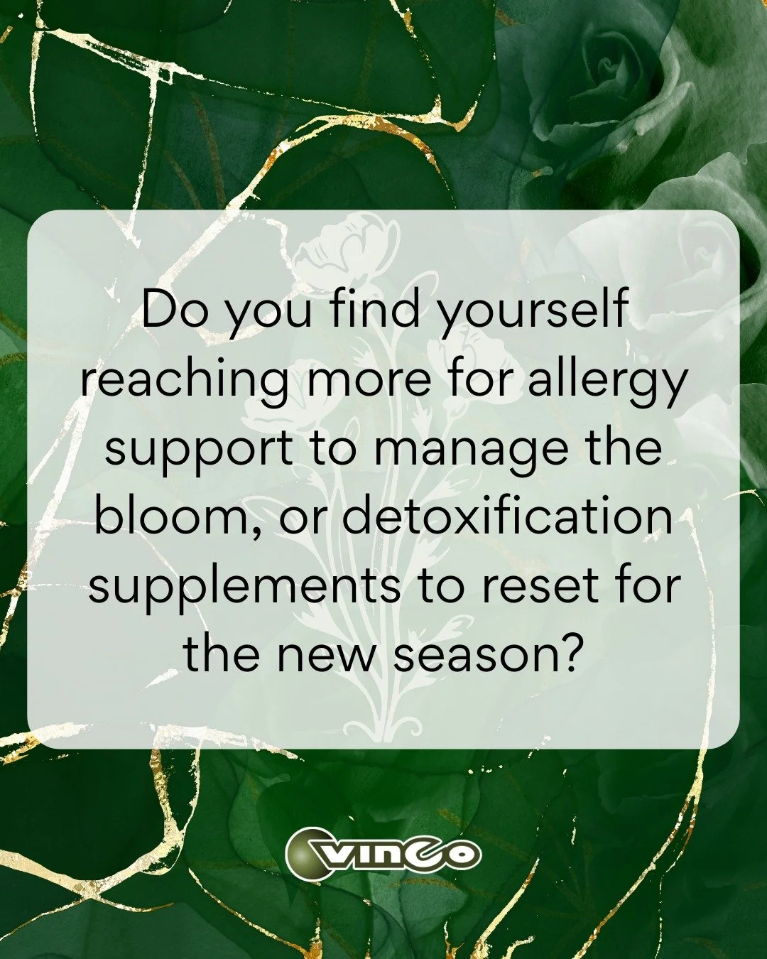 Do you find yourself reaching more for allergy support to manage the bloom, or detoxification supplements to reset for the new season?
#vincoinc #springsupplements #allergysupport #springdetoxification