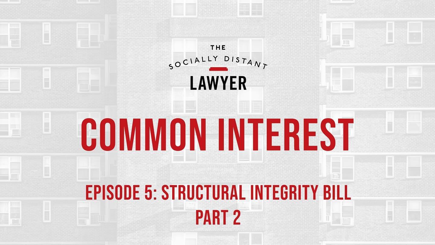 Mitch and Greg continue their coverage of the Structural Integrity Bill in Part 2 of this miniseries by SDL. They go over reserve and reserve studies, as well as requirements that come with the law. Watch to learn more and stay up to date on all thin