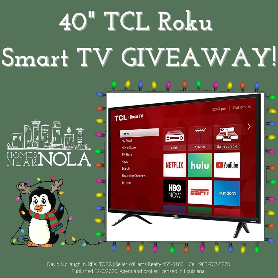 It&rsquo;s been one of those years, and to help out, I&rsquo;m giving away a 40 inch smart TV! Link in bio, entries must be in by 11:59 PM CST Dec. 12, 2020. What&rsquo;re ya waiting for??
.
.
.
.
#homesnearnola