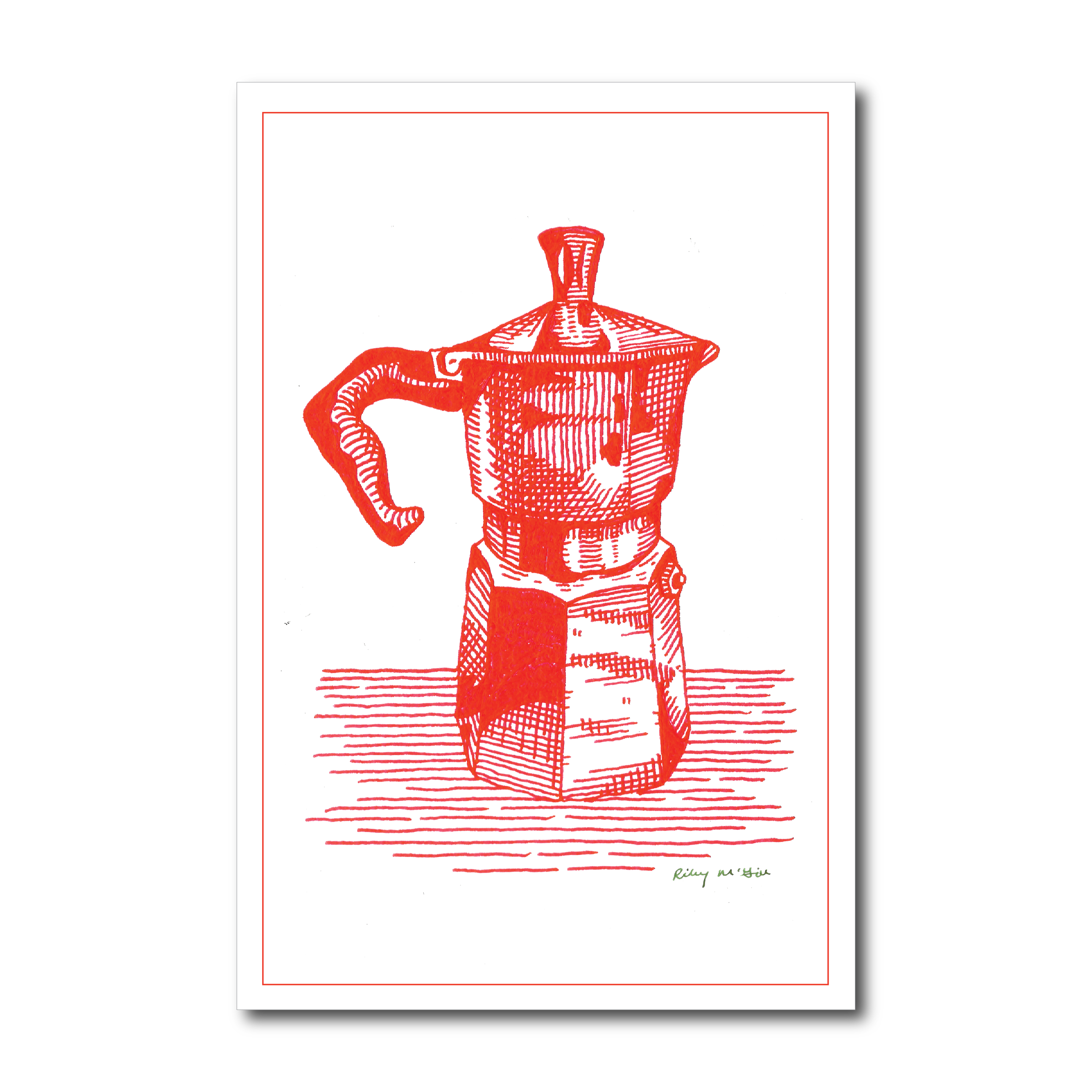 "The Coffee Maker" Postcard