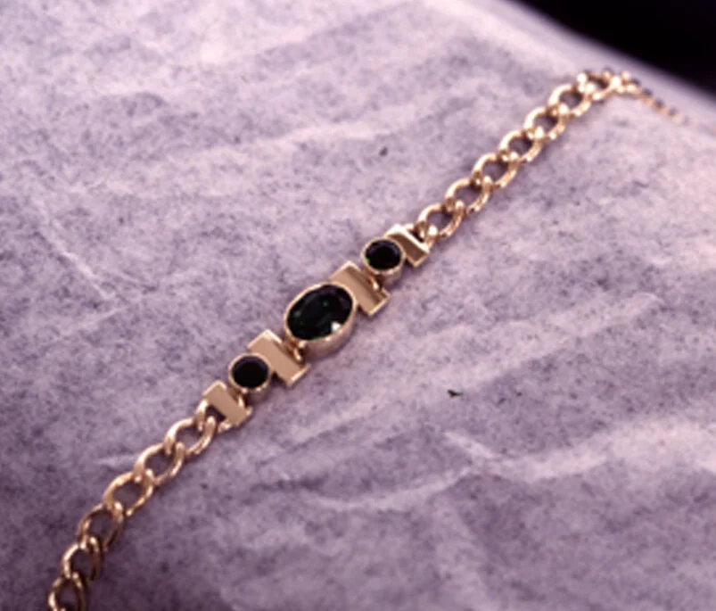  Tourmaline, 14k yellow gold 