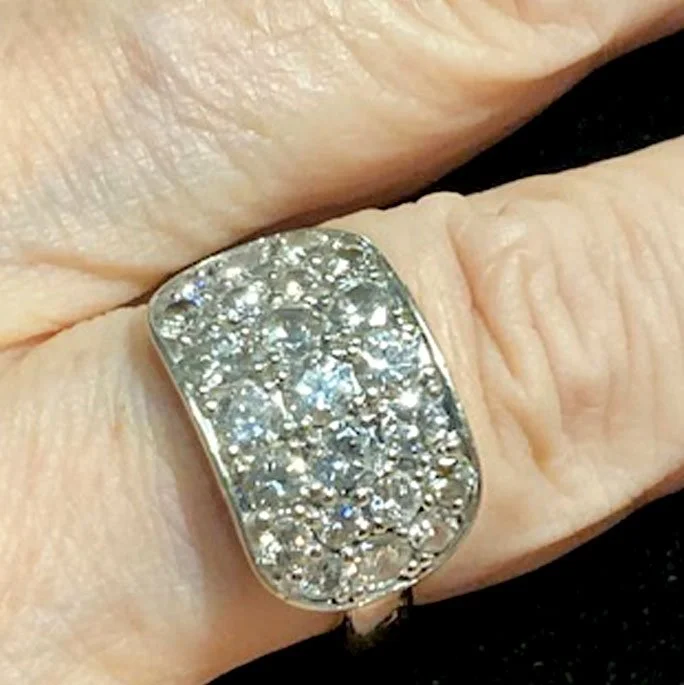 14k white gold and diamond