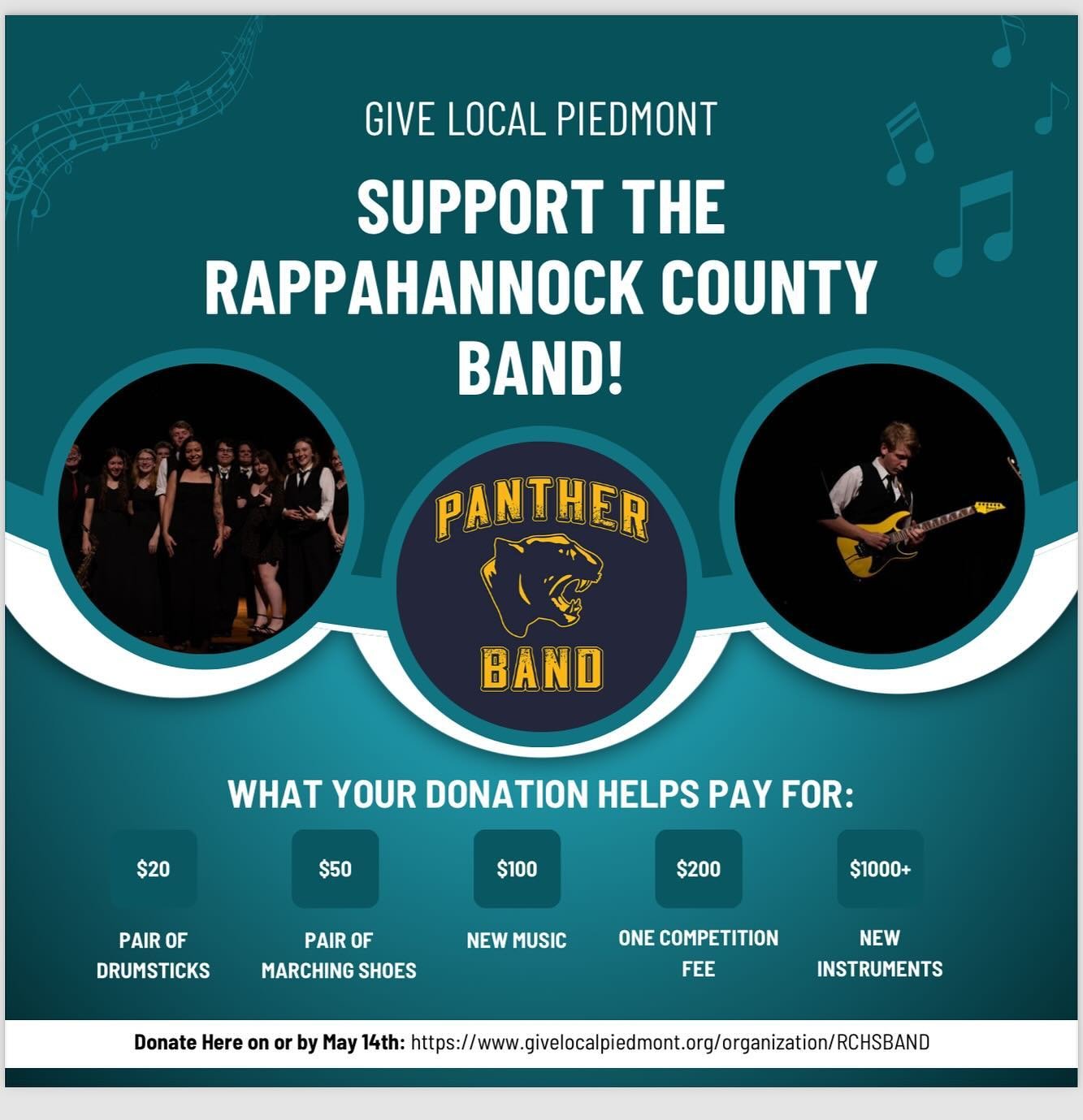 🎶🙌🎶

It&rsquo;s that&rsquo;s time of year &hellip; 

And when you&rsquo;re considering where to donate for Give Local Piedmont TODAY &hellip;

https://www.givelocalpiedmont.org/organization/RCHSBAND

#supportyourlocal #musicprogram 

THANK YOU !!!