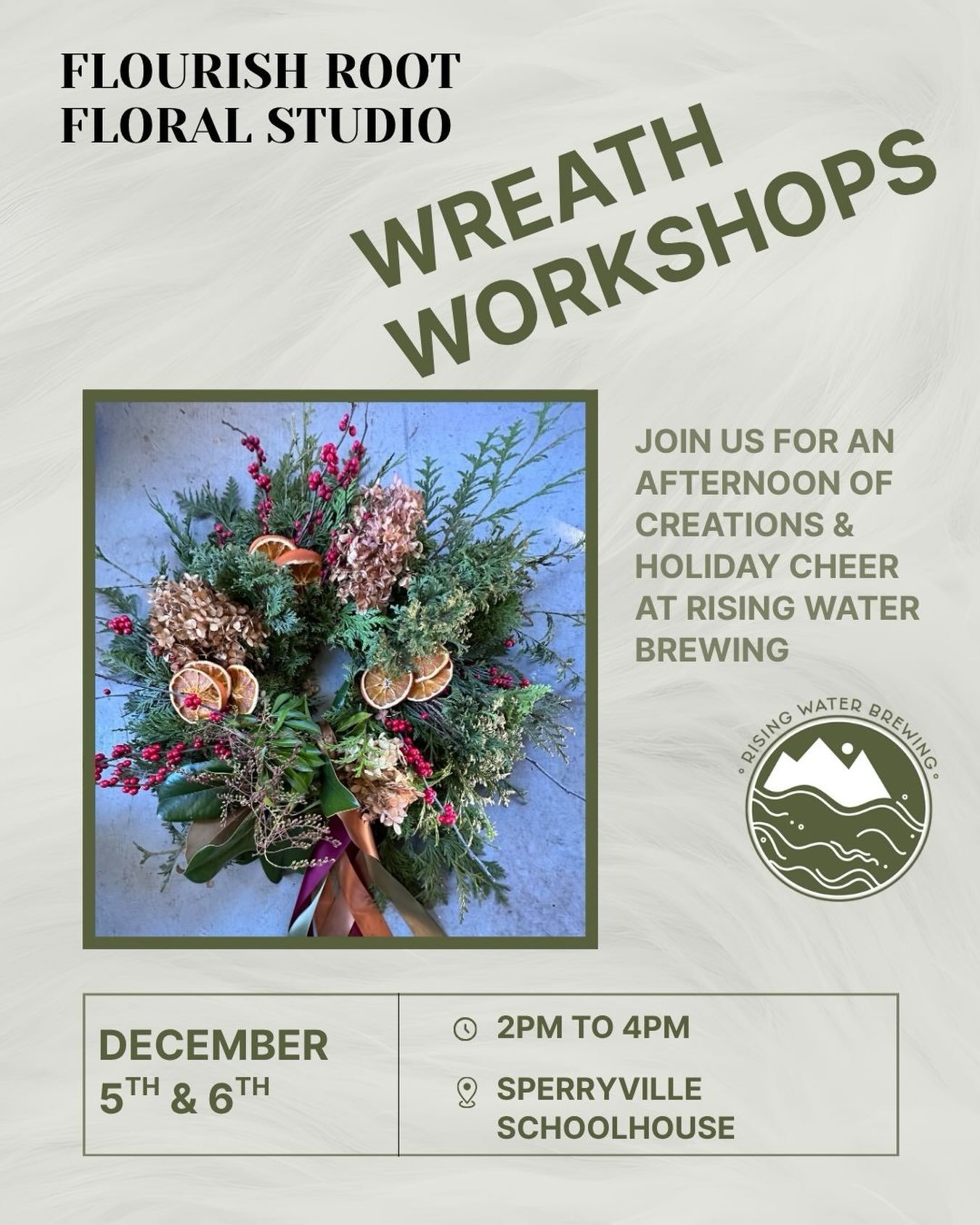 ✨🌀✨

And &hellip; it&rsquo;s been a minute &hellip; ✨

WREATH WORKSHOPS &hellip;.

are BACK !!!

Come get your Holiday Joy on &hellip; ✨

Two Workshop Dates with Limited Spots &hellip;
So &hellip; Book It !!!

And this Season &mdash; our workshops w