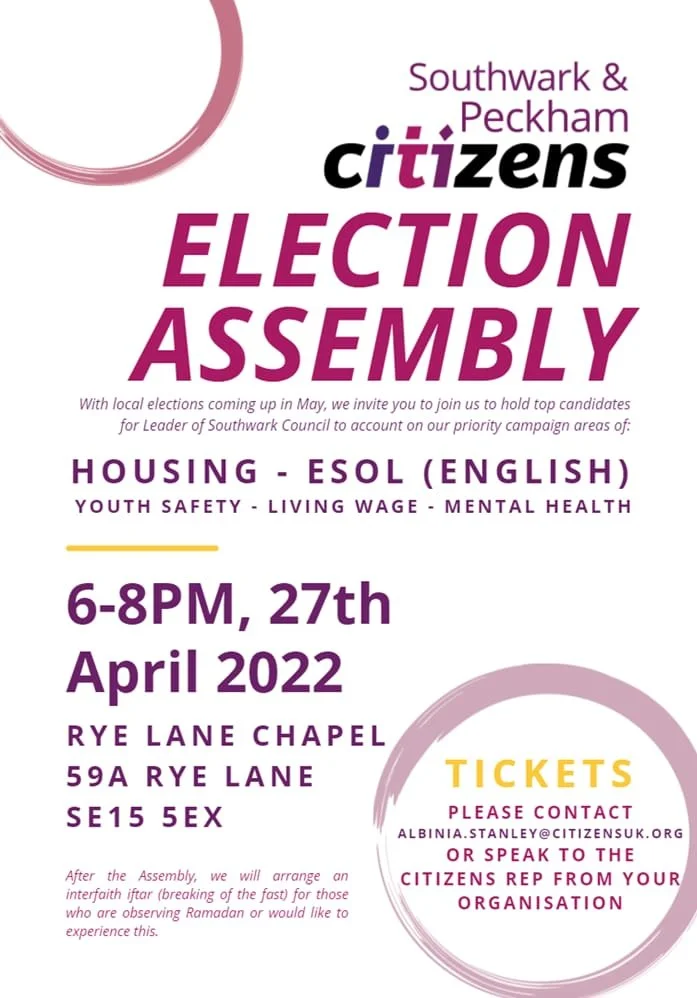 Southwark & Peckham Citizens - Election Assembly