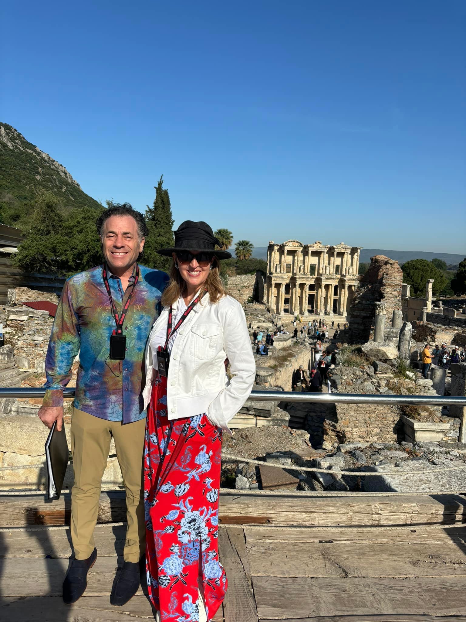 Ephesus did not disappoint! It is one of the largest archeological sites we visited with a rich biblical history! The highlight was definitely Dale preaching in the 25,000 seat amphitheater where Paul would have preached! 

The looming building 
 is 