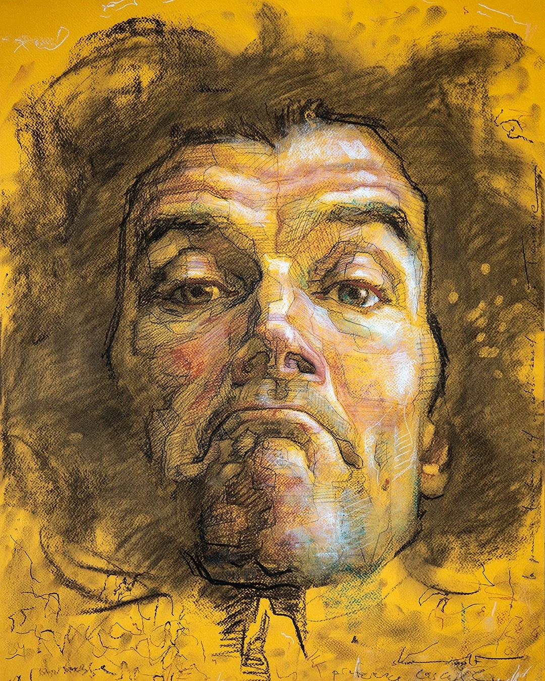 The final preparatory drawing for the whimsical series&hellip; I always look for asymmetry in portraits that may, at a quick glance, appear symmetrical. My teacher John Angel called this &ldquo;asymmetrical symmetry&rdquo;, and always used a simple m