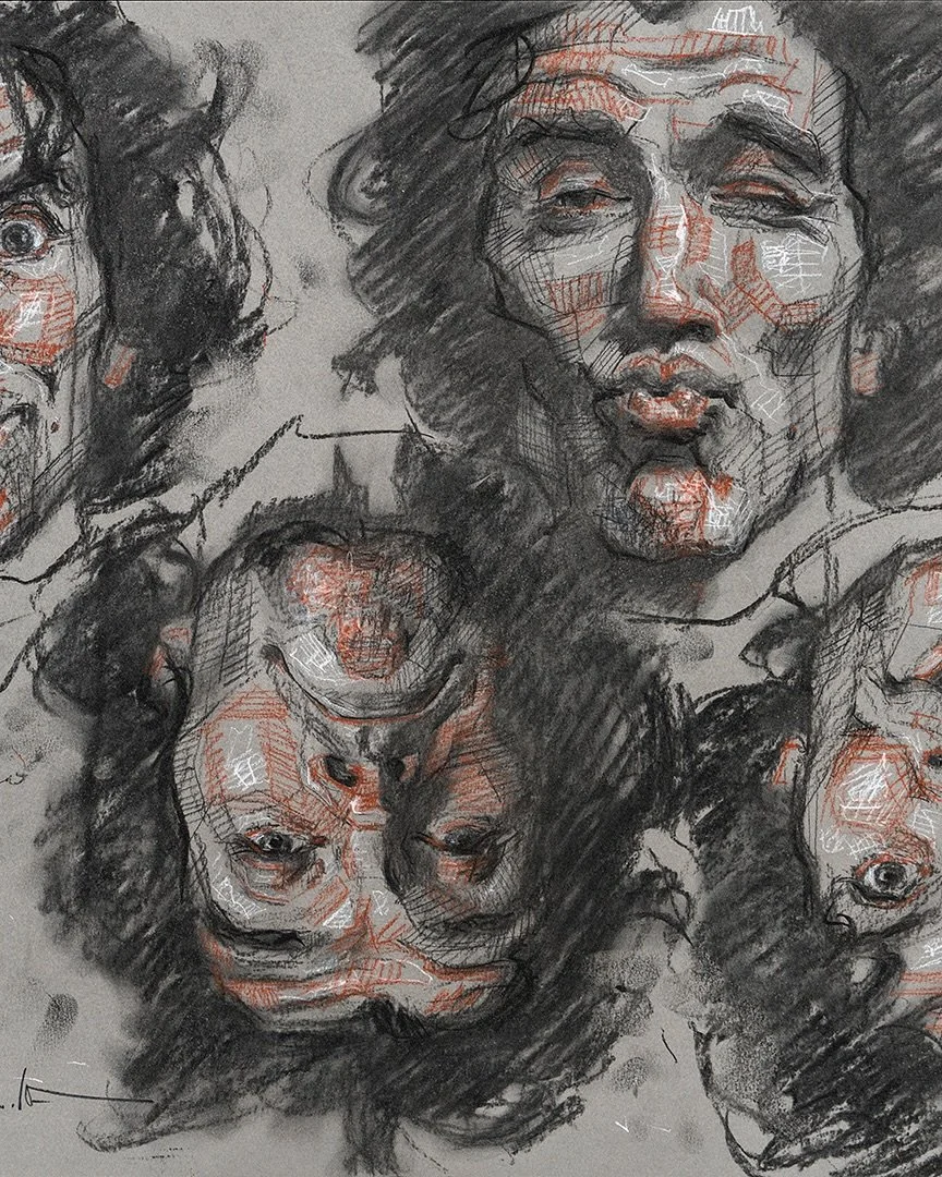 The initial step of this collector&rsquo;s commission was to propose a range of expressions to choose from. Now don&rsquo;t think I just sat down and busted all of these out straight in a row, because my mom always said if I made a funny face for too