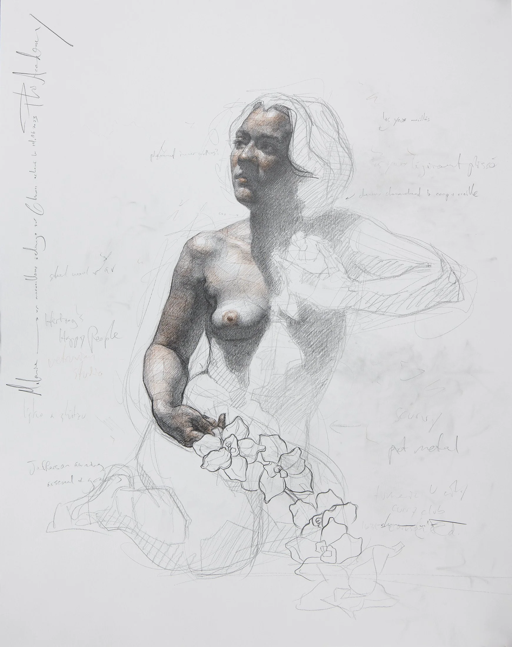 Melanie fleurs chez Phi 17x11inches.jpg