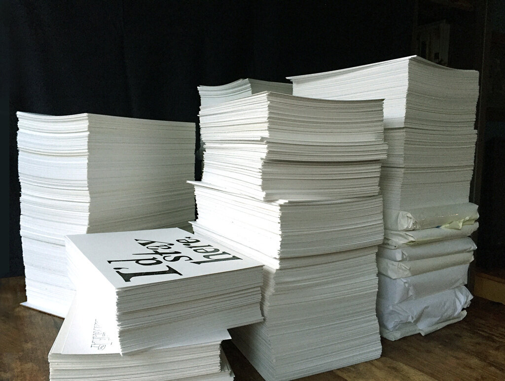  This is my stack of on-going (and growing) drawings in the You Look Like The Right Type series…over 5,000 to date. 