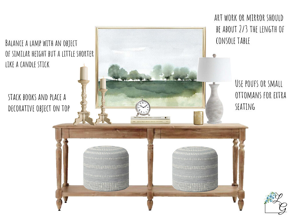 Styling A Console Or Entryway Table, Console Table Lamps Plus Size