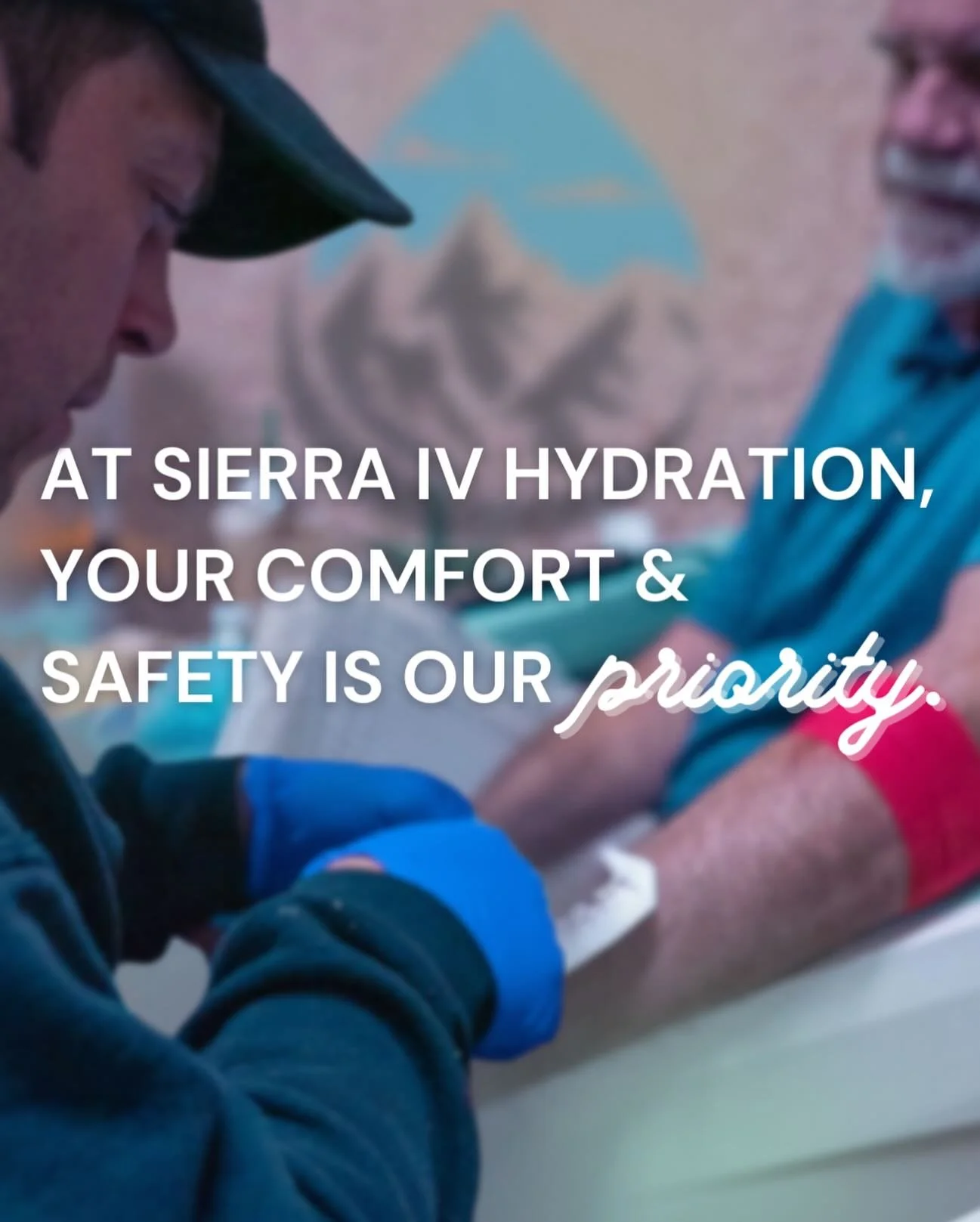 Safety. Comfort. Confidence.

At Sierra IV Hydration, we follow all Nevada State Board of Nursing protocols and have a board-certified Nurse Practitioner as our medical director who evaluates every client at their first visit and again every 6 months