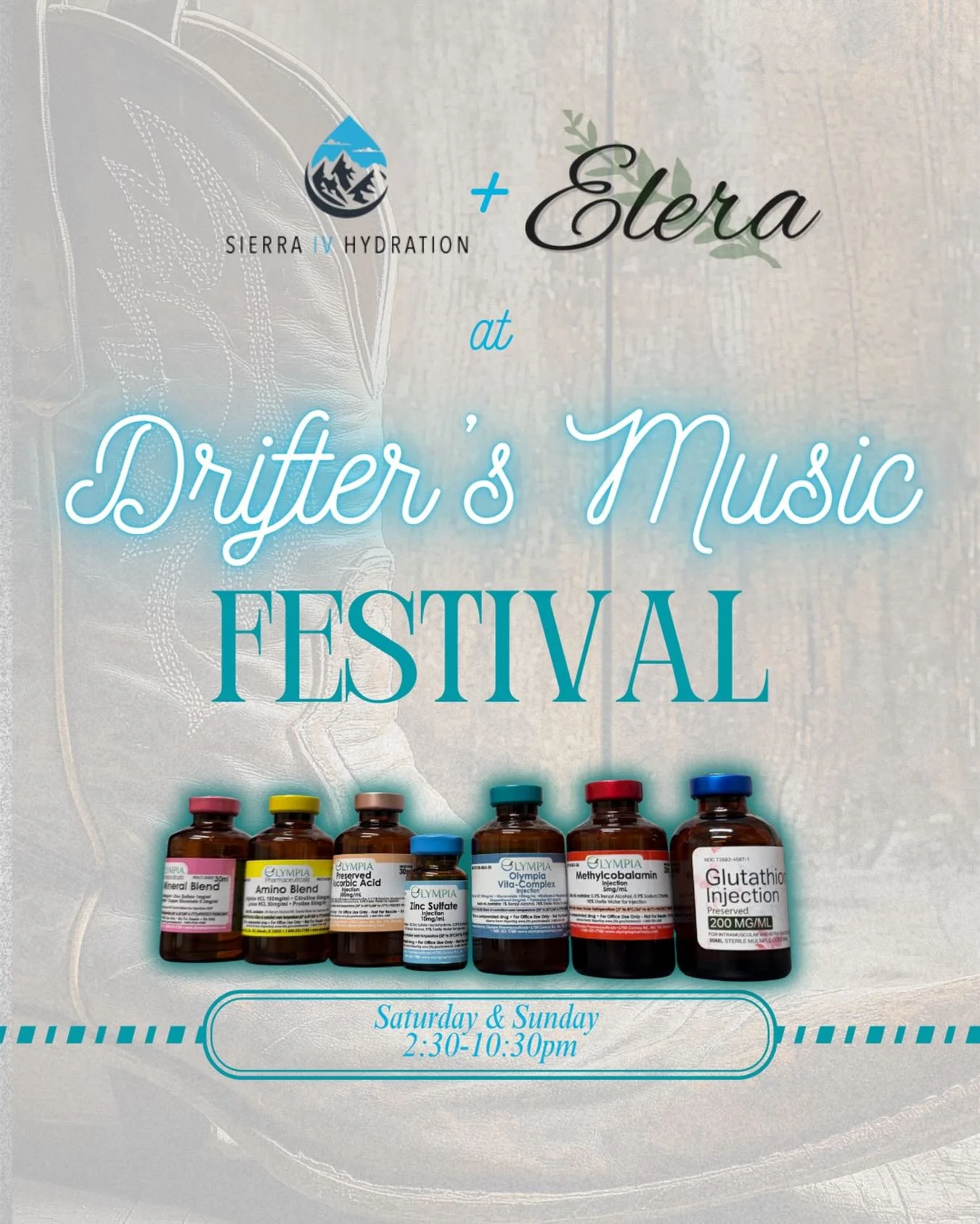 Catch us out at the @jresortreno Festival Grounds this weekend with @eleraspa 🤠🎶
That Reno sunshine is heating up and temps are set to hit the 80s ☀️🔥

We&rsquo;ve got your IV hydration covered so you can keep the good times rollin&rsquo; all week