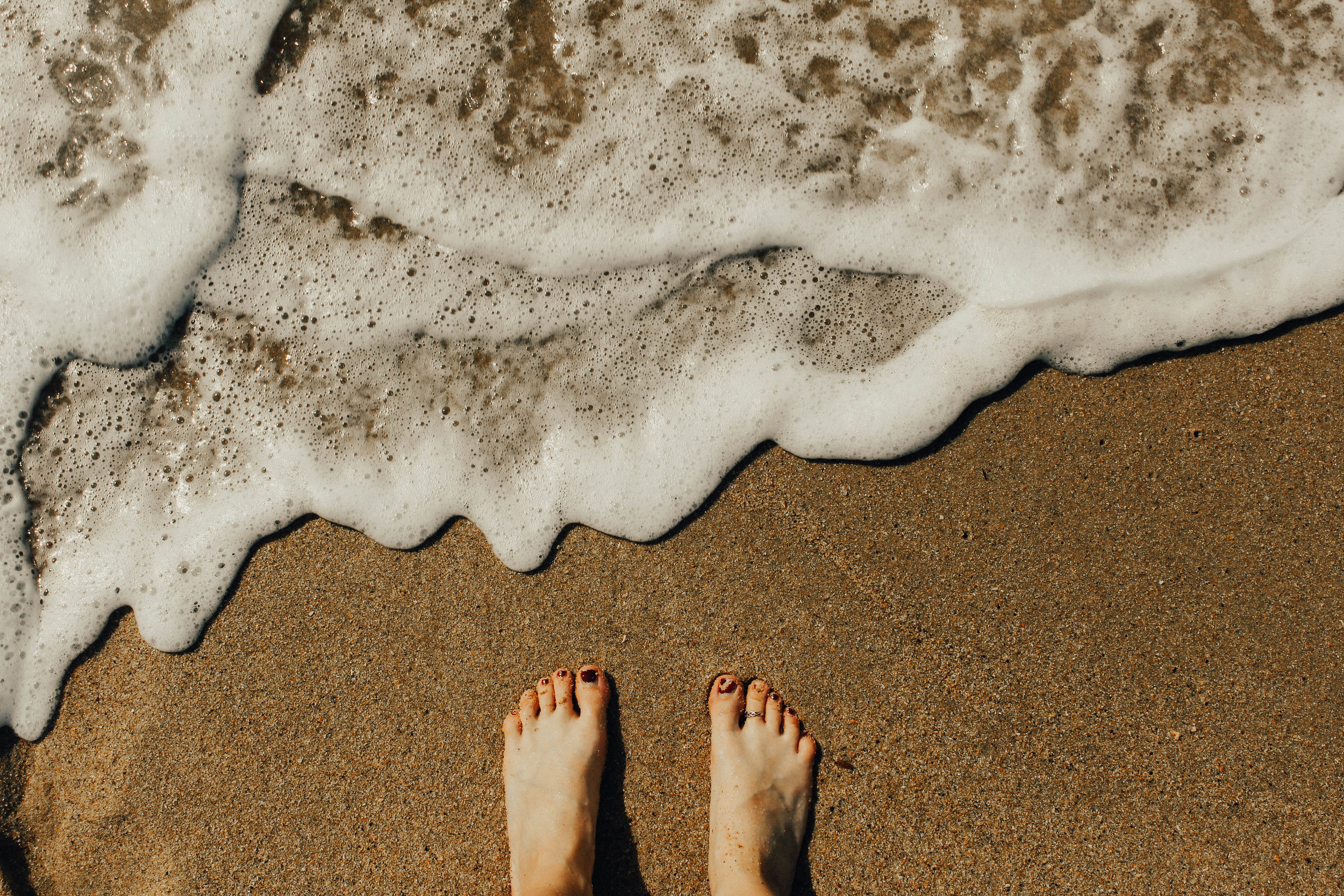 Toes in the sand