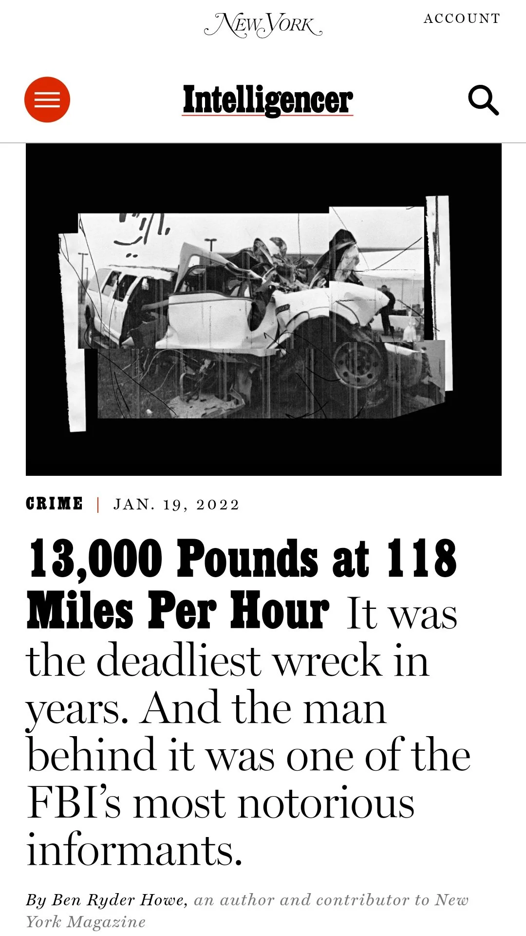 "13,000 Pounds at 110 Miles Per Hour"
