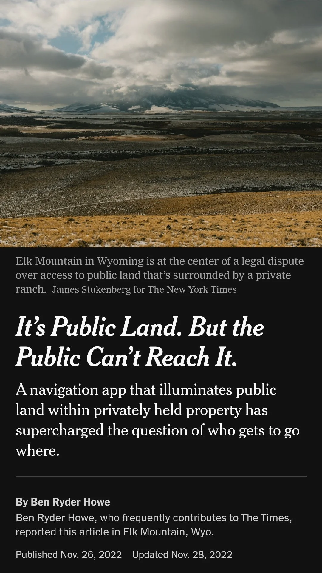 "It's Public Land, But the Public Can't Reach It"