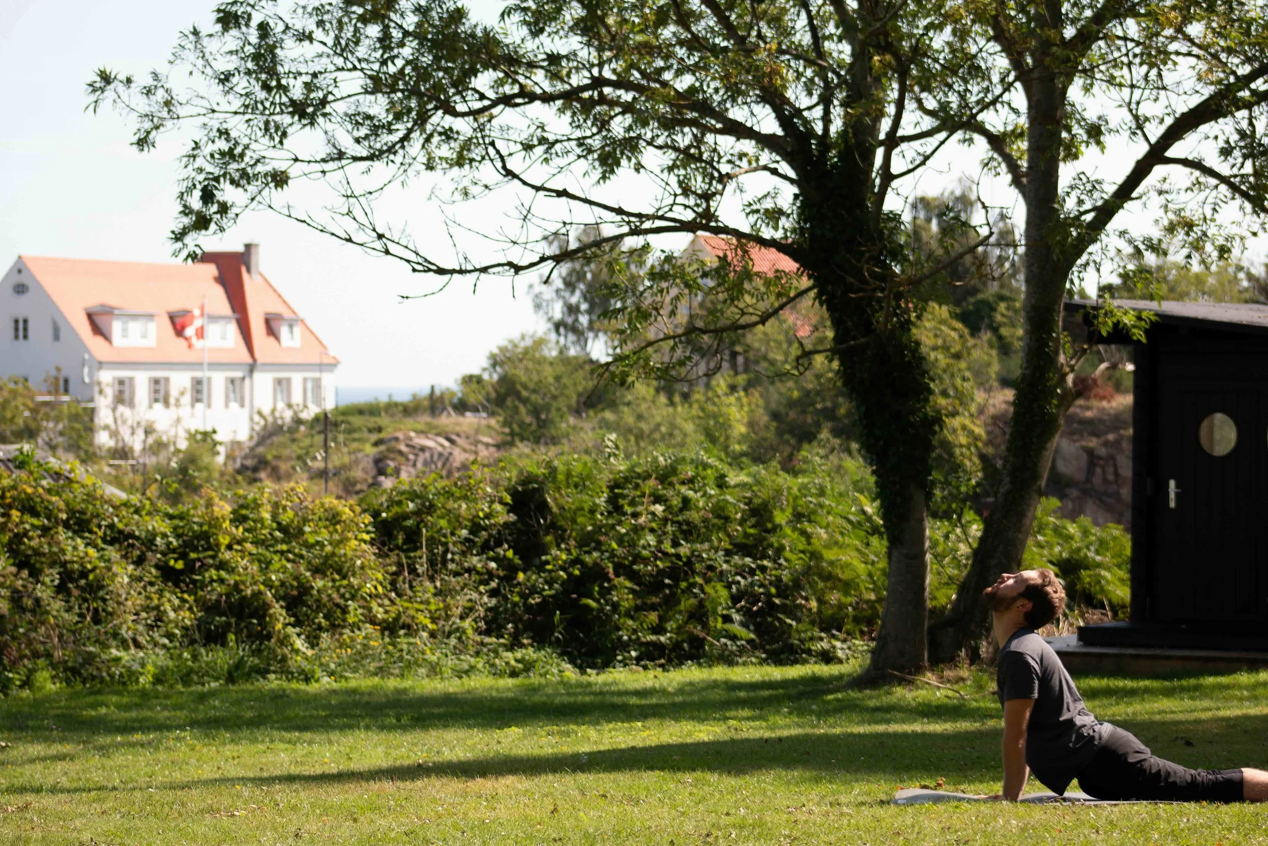Yoga in the garden of The Falcon Hotel