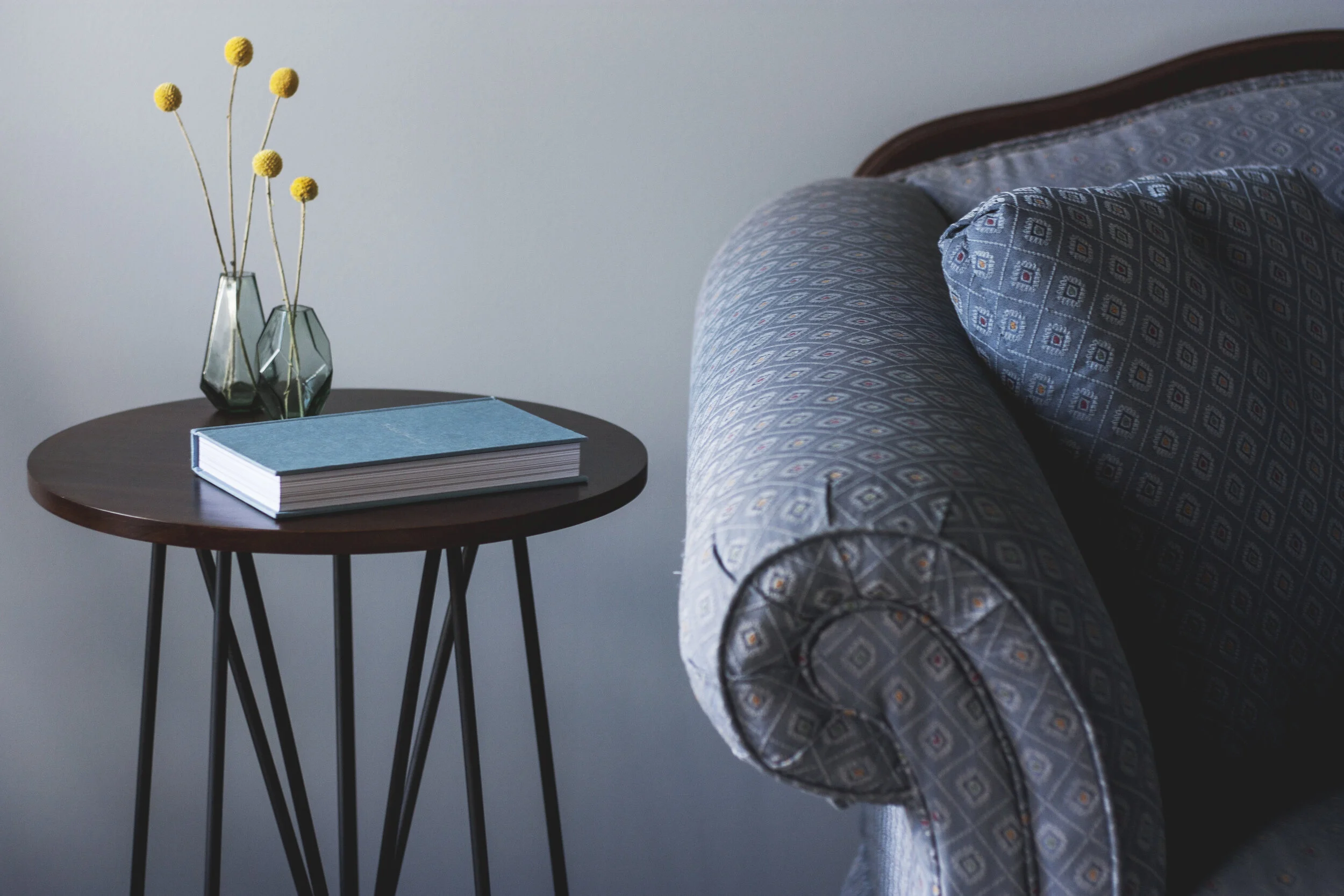 Private individual therapy office at The Kraft Group in Florham Park, New Jersey, providing a comfortable and confidential setting for one-on-one counseling.