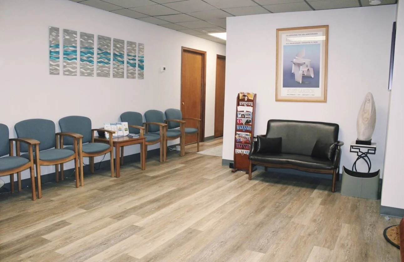 Our comfortable waiting area reflects our commitment to creating a safe, supportive, and professional experience from the moment clients arrive.