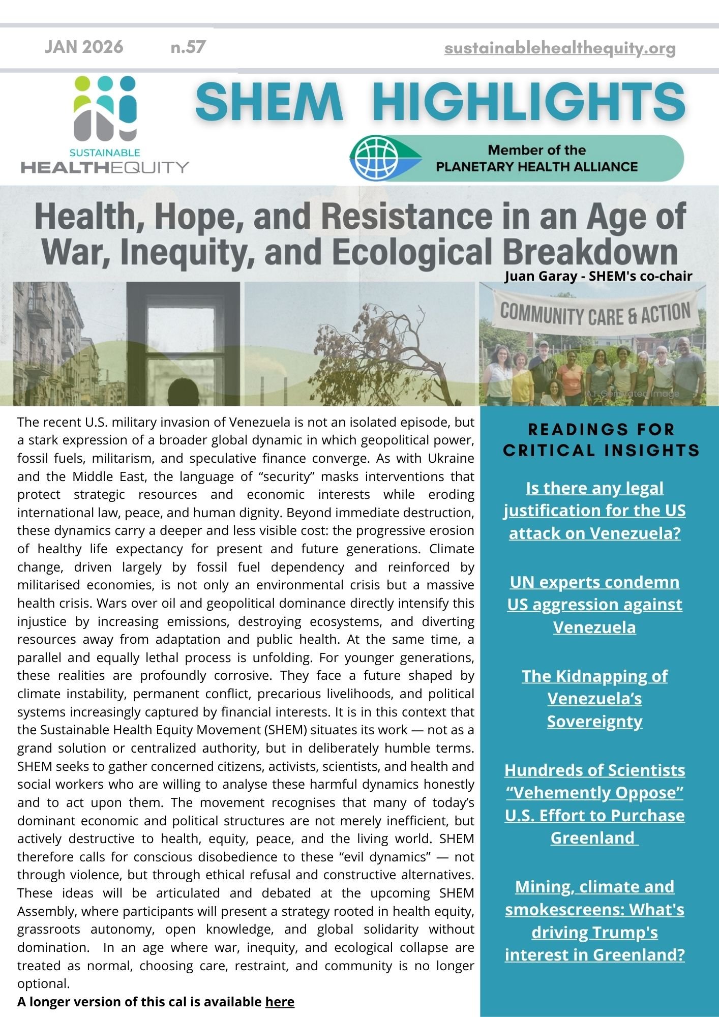HL 57 -  Health, Hope, and Resistance in an Age of War, Inequity, and Ecological Breakdown
