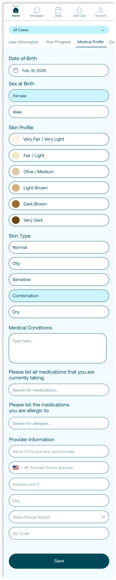 Cortina Health Account - Medical Profile - Mobile.png