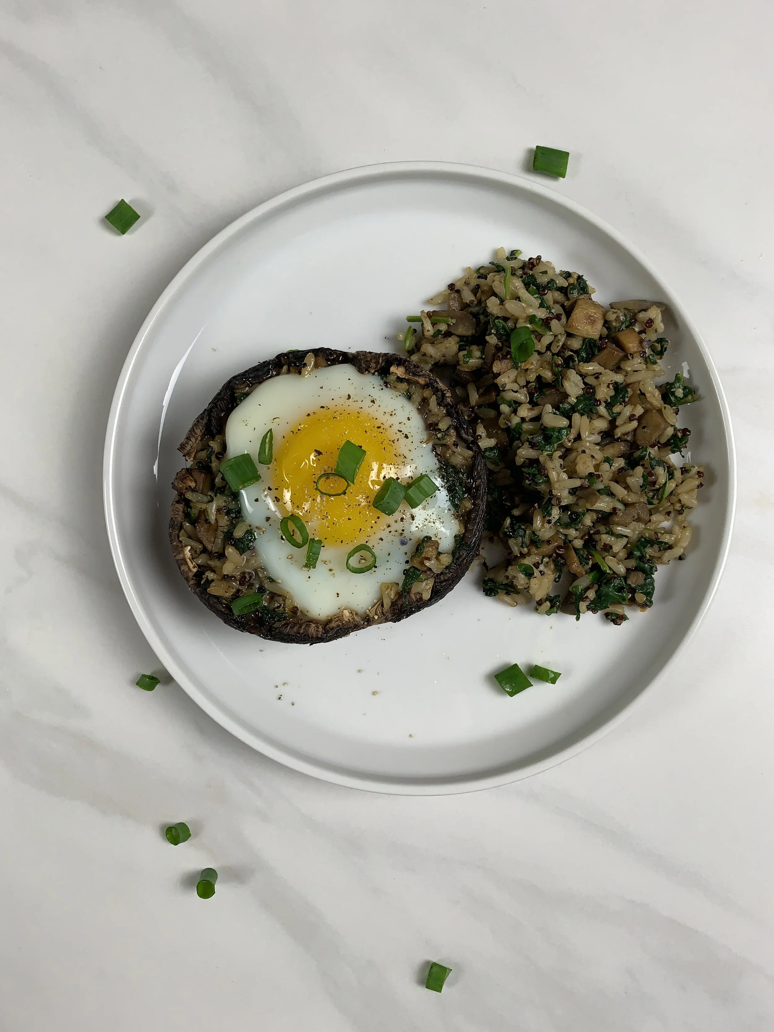 Quinoa & Brown Rice: Stuffed Mushroom Caps