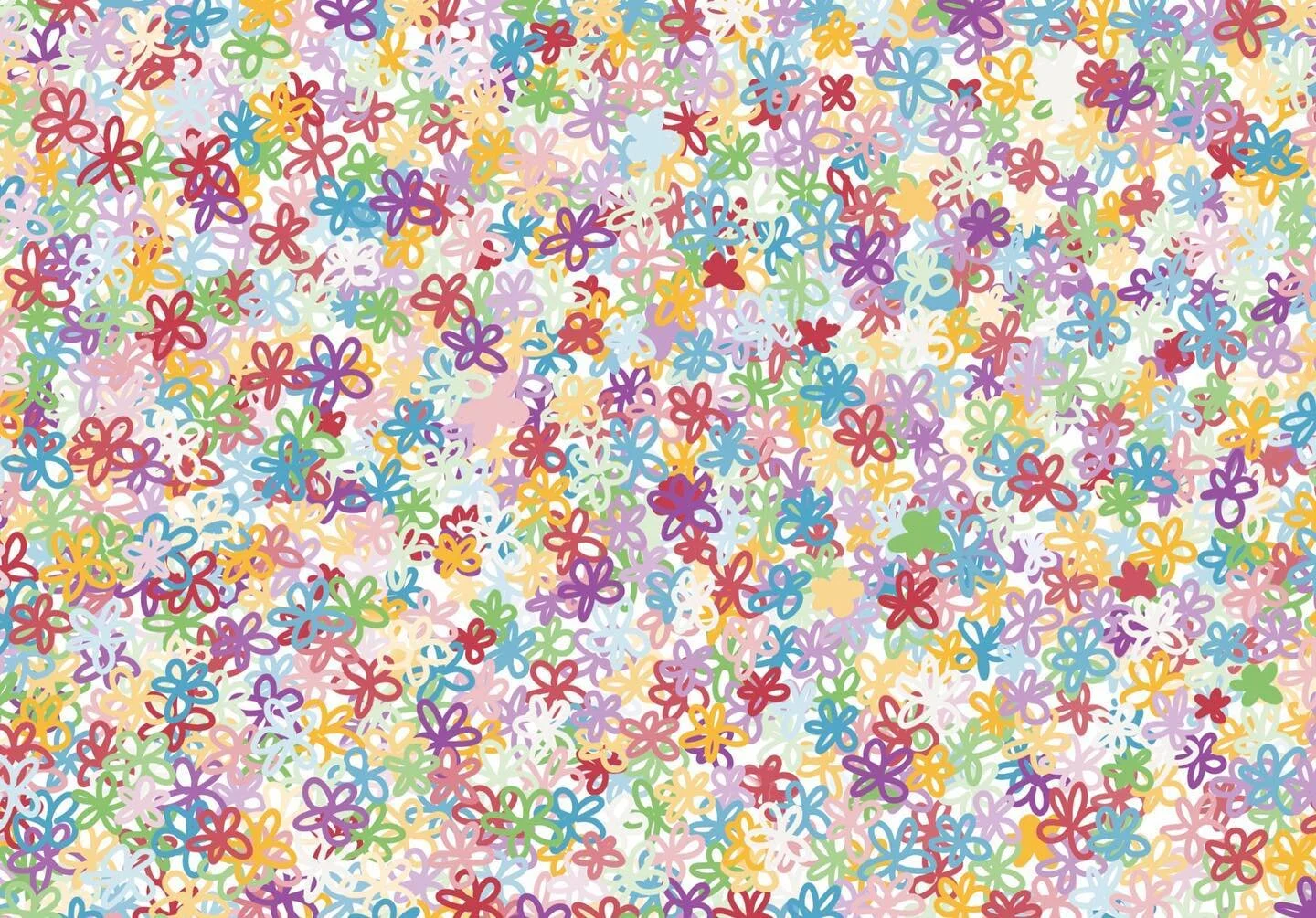 Create⁣
⁣
I would always doodle these flowers in my notebooks during class. In February 2021 I decided to bring these doodles in Procreate to make a fun pattern.⁣
⁣
After I made the full design, by drawing each flower individually until I filled up t