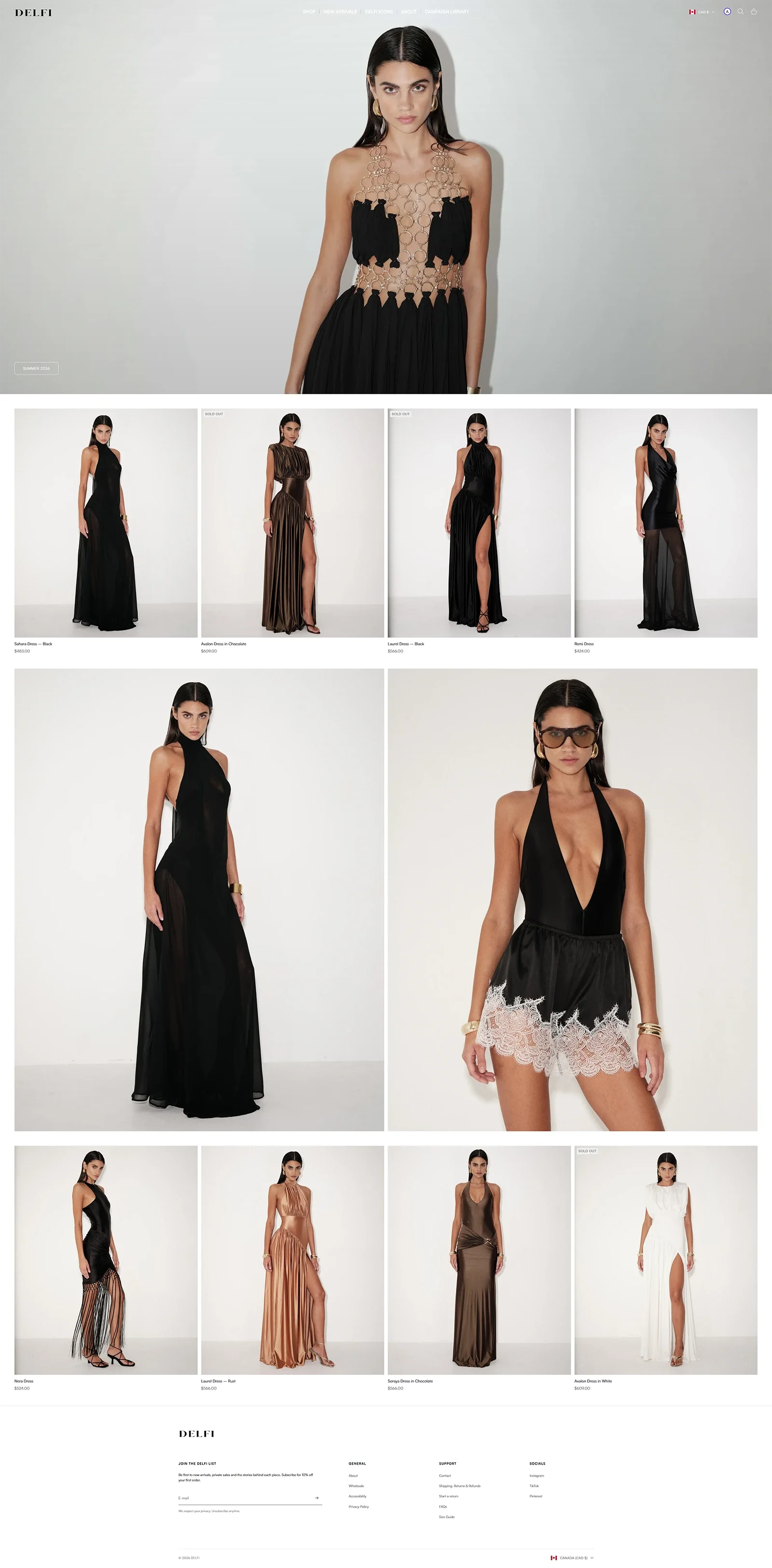 Delfi fashion website in LA