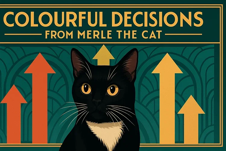 Merle the cat talks colours