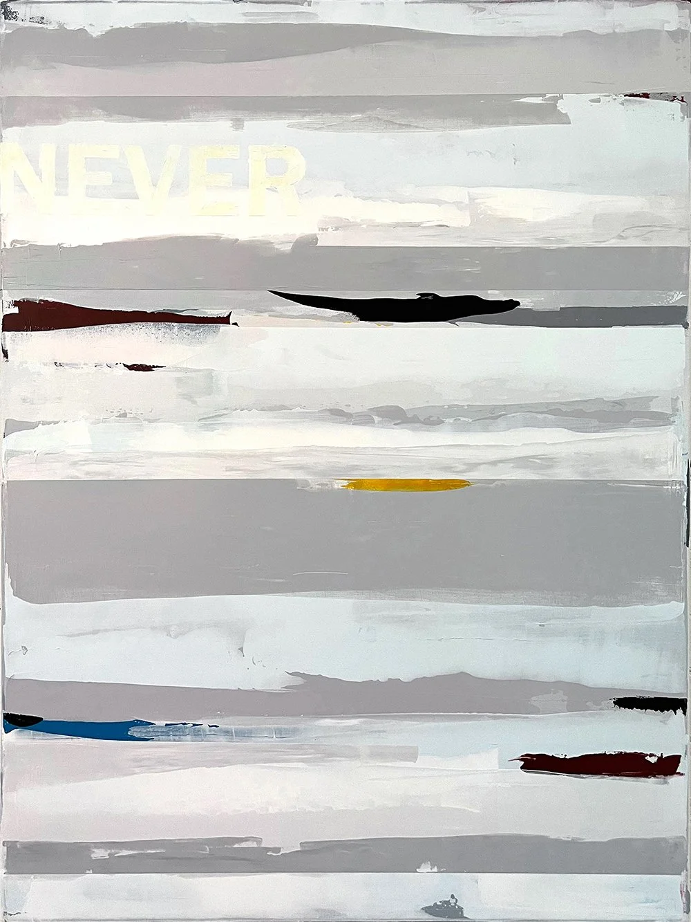 never. an abstract painting by peter scherrer. 30w x 40h. acrylic on canvas.