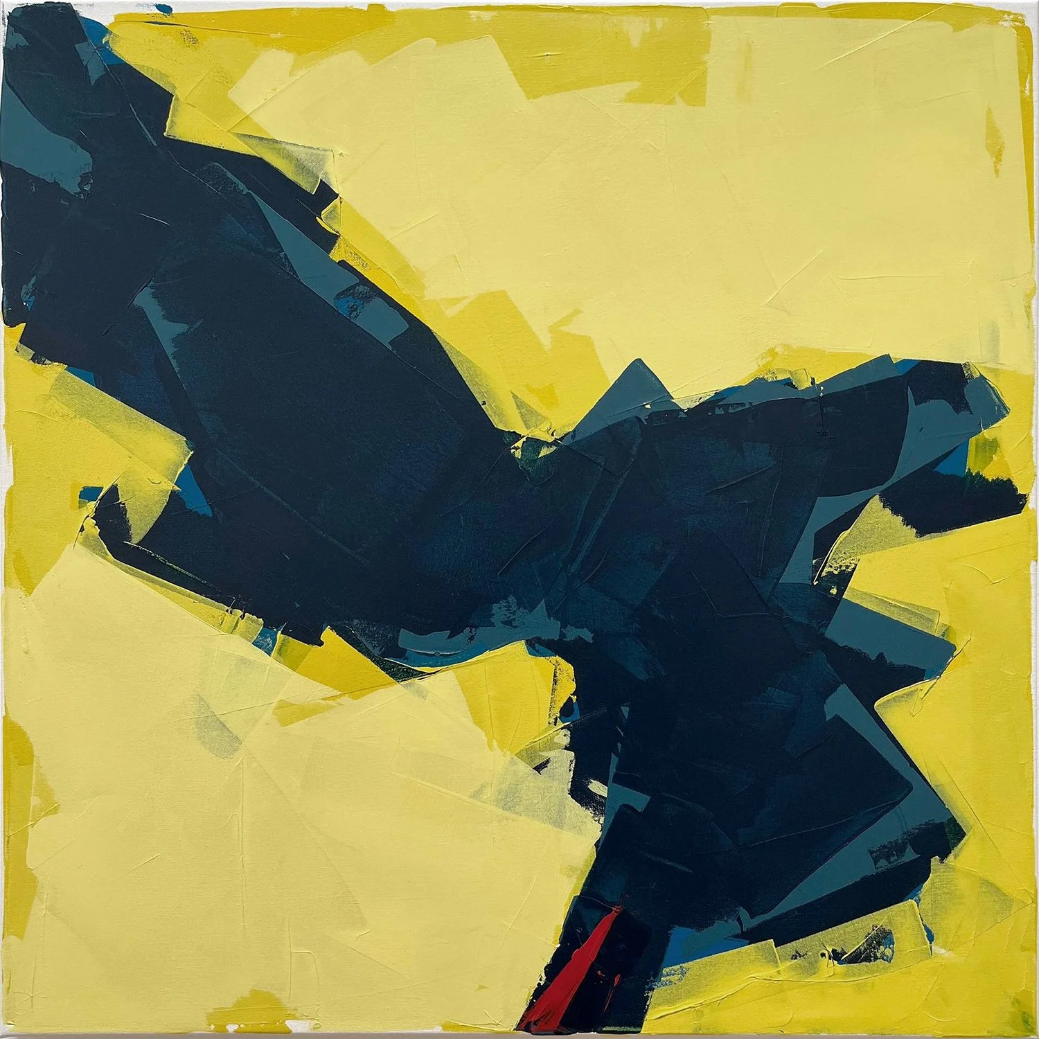 shadows 03. an abstract painting by peter scherrer. 36w x 36h. acrylic on canvas.