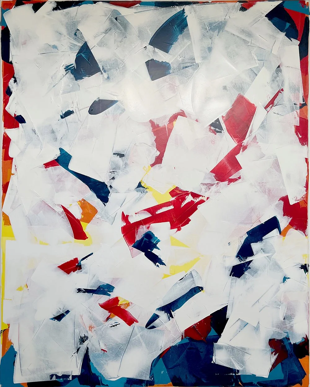dream II. an abstract painting by peter scherrer. 48w x 60h. acrylic on canvas.