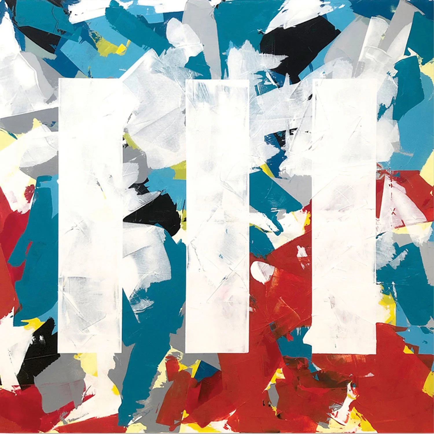 two of three. an abstract painting by peter scherrer. 60w x 60h. acrylic on canvas.