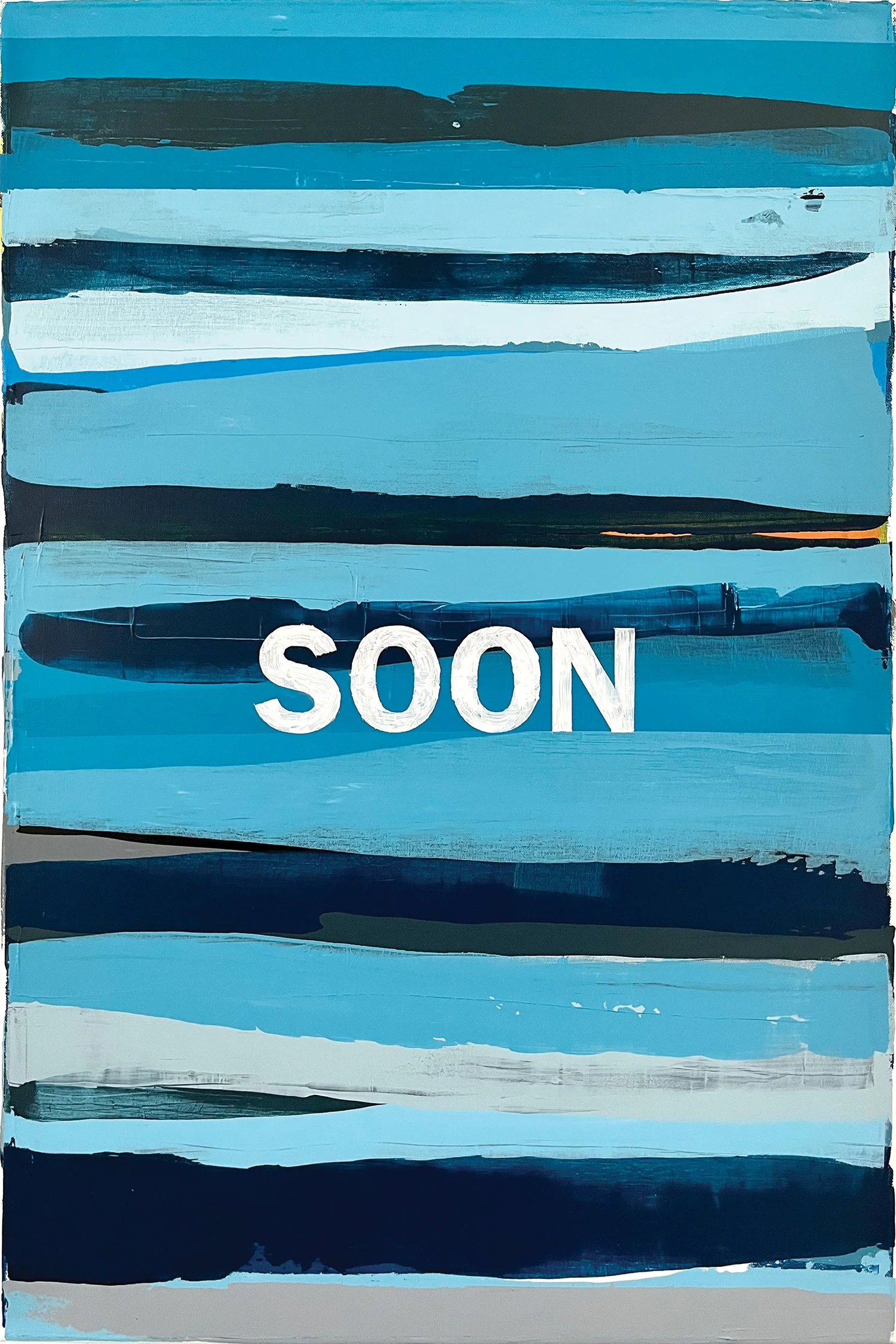soon. an abstract painting by peter scherrer. 24w x 36h. acrylic on canvas.