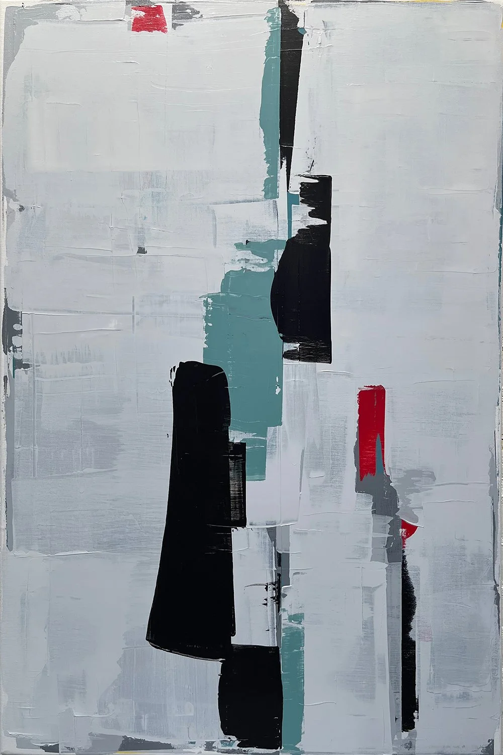 fog II. an abstract painting by peter scherrer. 24w x 36h. acrylic on canvas.