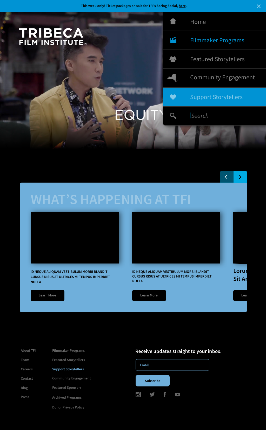 Desktop: Homepage