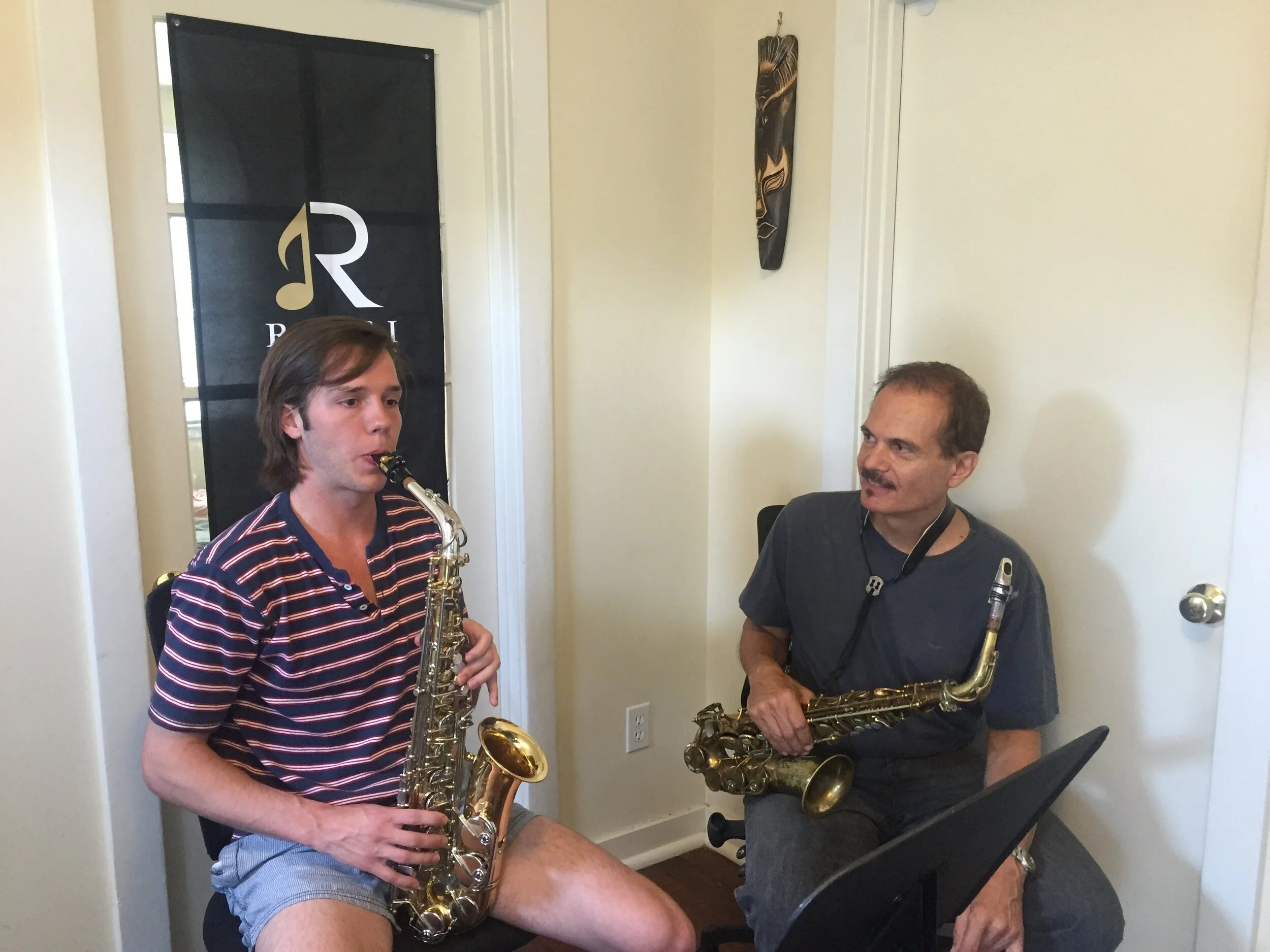 Saxophone student with improvisation lessons rick rossi.JPG