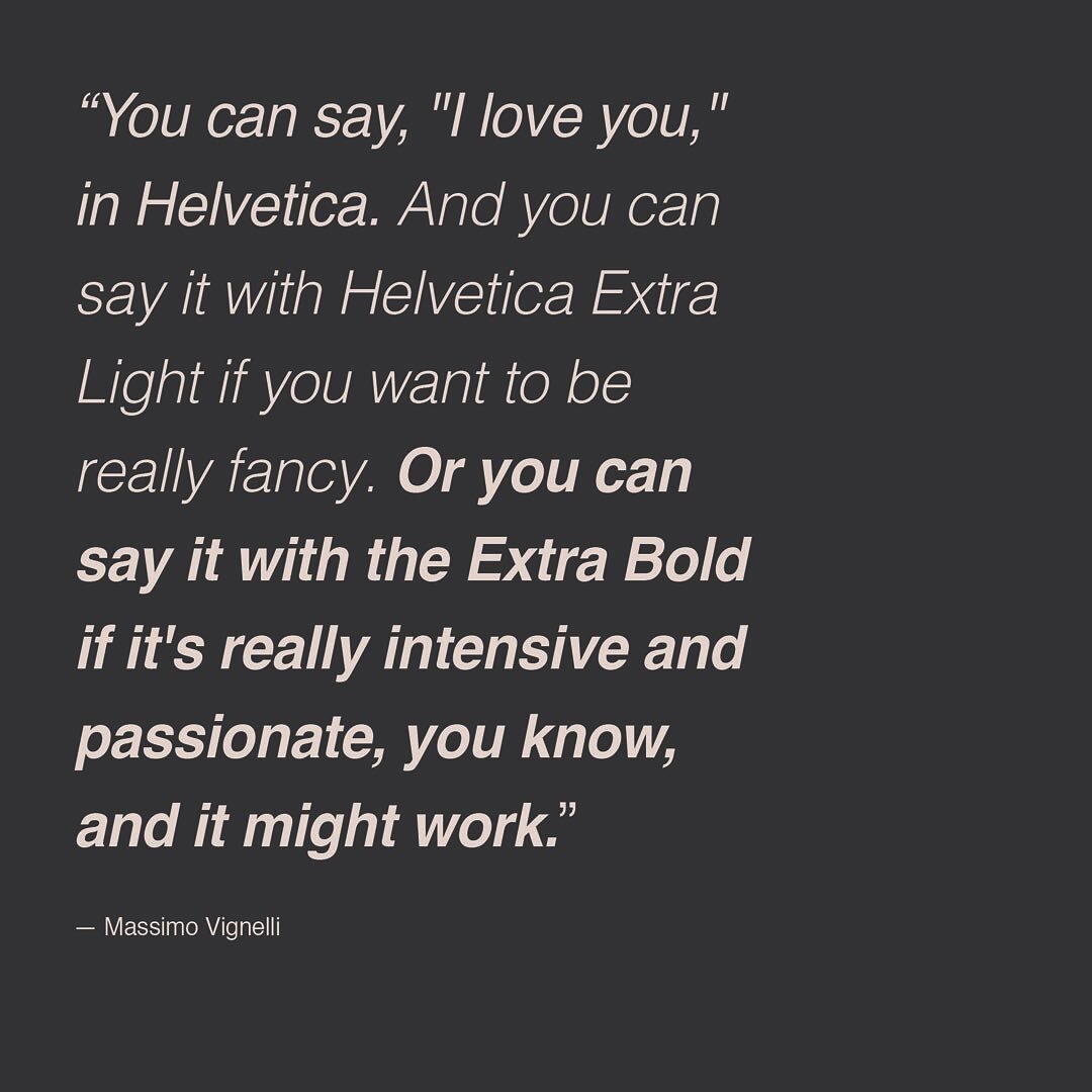 You really ought to know Helvetica, to really know Helvetica.
