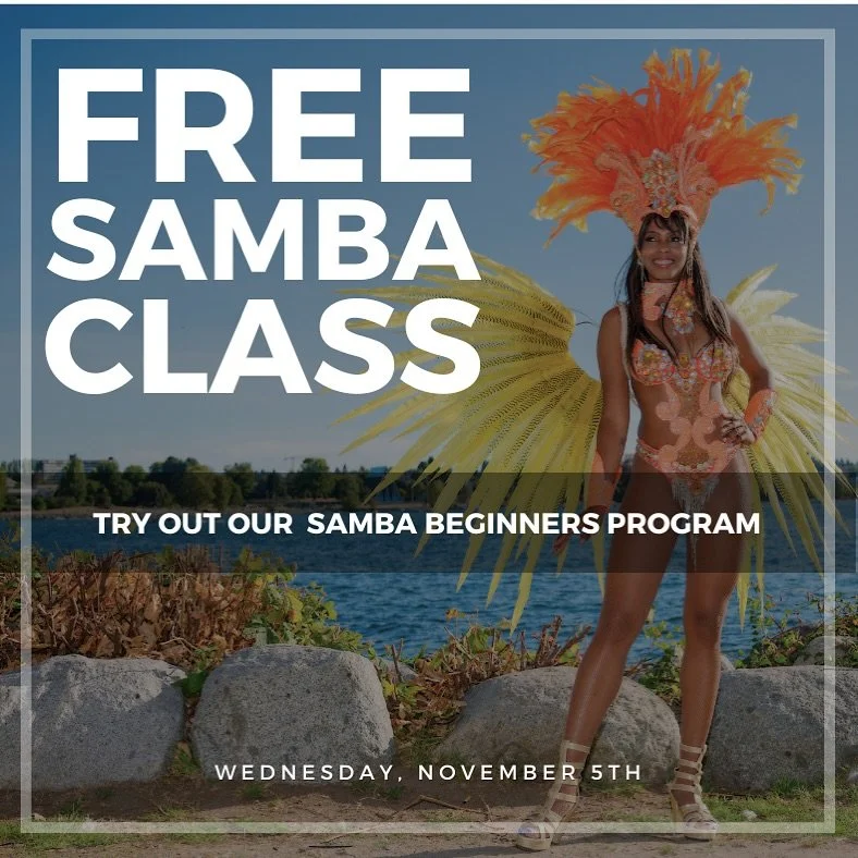 TODAY: FREE FIRST CLASS 💃🏻 Don&rsquo;t MISS OUT! Samba Beginners Program 🇧🇷 Starts today: Wednesday, November 5th. No dance experience needed 💃🏻 Registration on our website. Link on our bio 🔗👆
Wednesdays at 6 pm | Dance Centre - 677 Davie Str