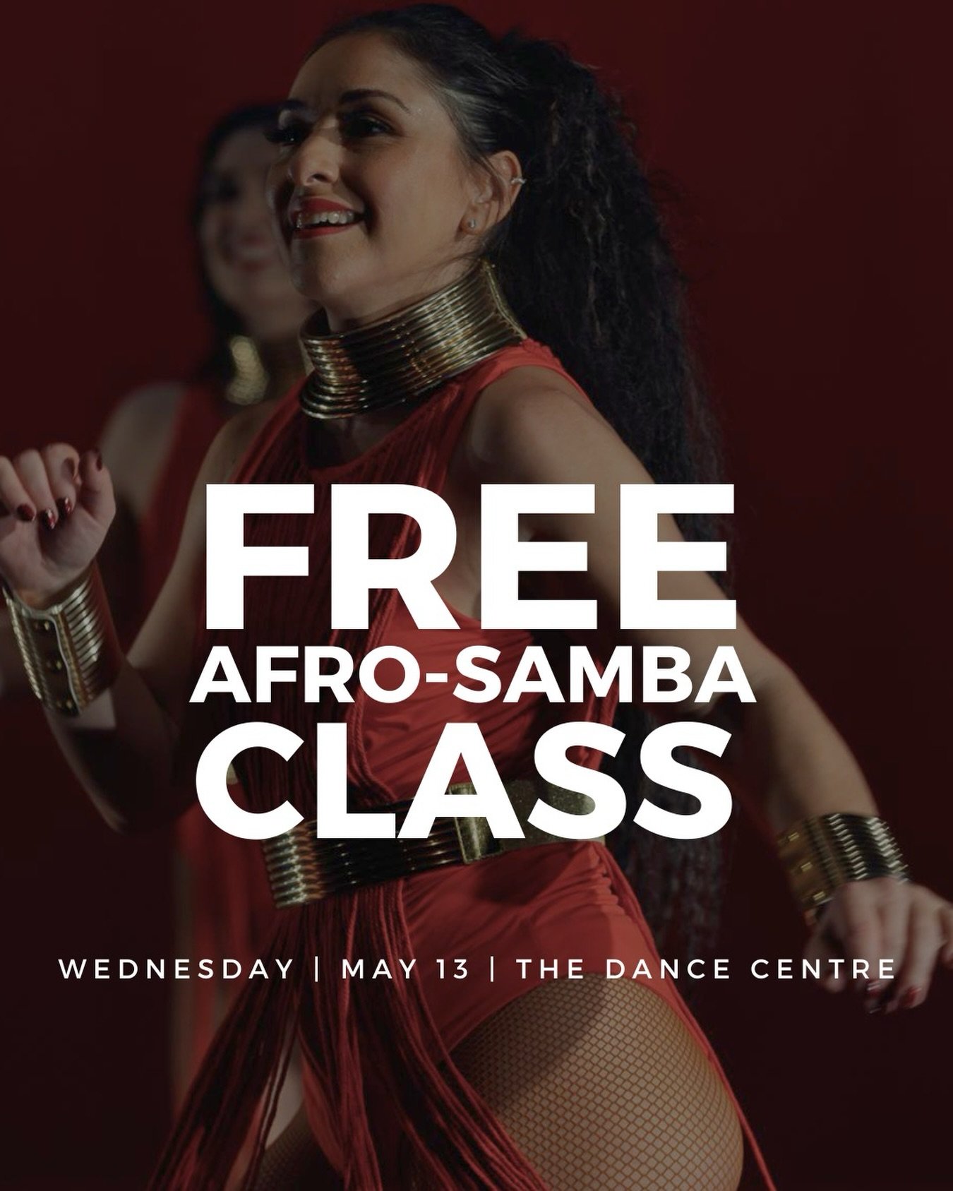 🆓 FREE AFRO-SAMBA CLASS!🪘 First class free trial💃🏻Sign up on our website 🔗👆. 👉Wednesday, May 13th at 7 pm 
Open Level | Intermediate Samba Focus
📍The Dance Centre, 677 Davie
Taught by Carine Fortunato 

This class is a powerful merger of Afro