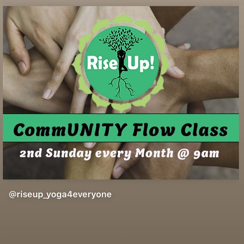 This Sunday at 9am join me and the @riseup_yoga4everyone commUNITY Flow for ALL humans. This is FREE on Facebook LiVE via the RISE UP YOGA page.
This organization is very close to my heart. We bring yoga and mindfulness practices into foster care