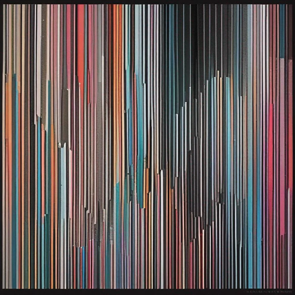 A collection of colored pencils arranged vertically on a drawing surface.