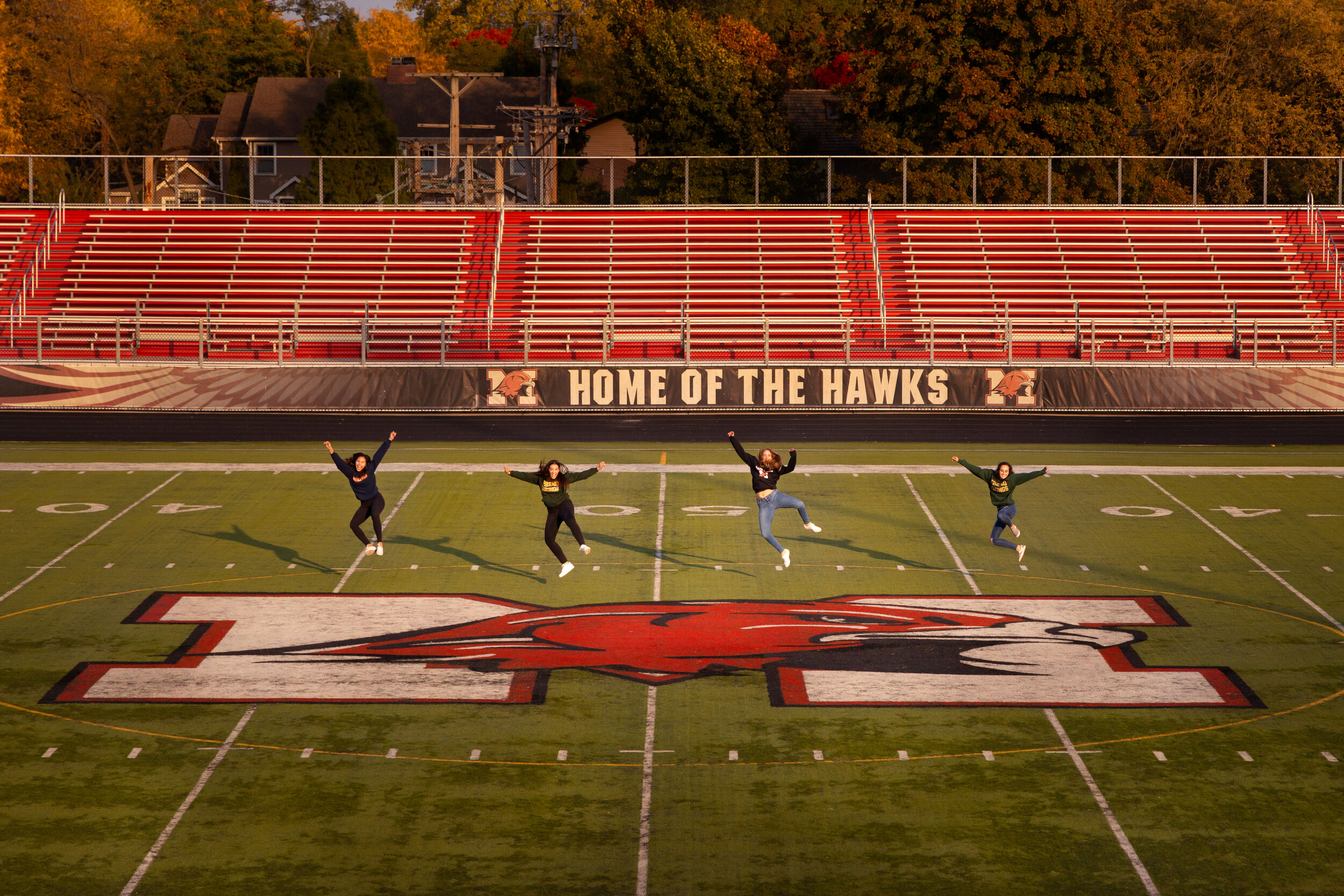 Senior Pictures Chicago Maine South on the Field