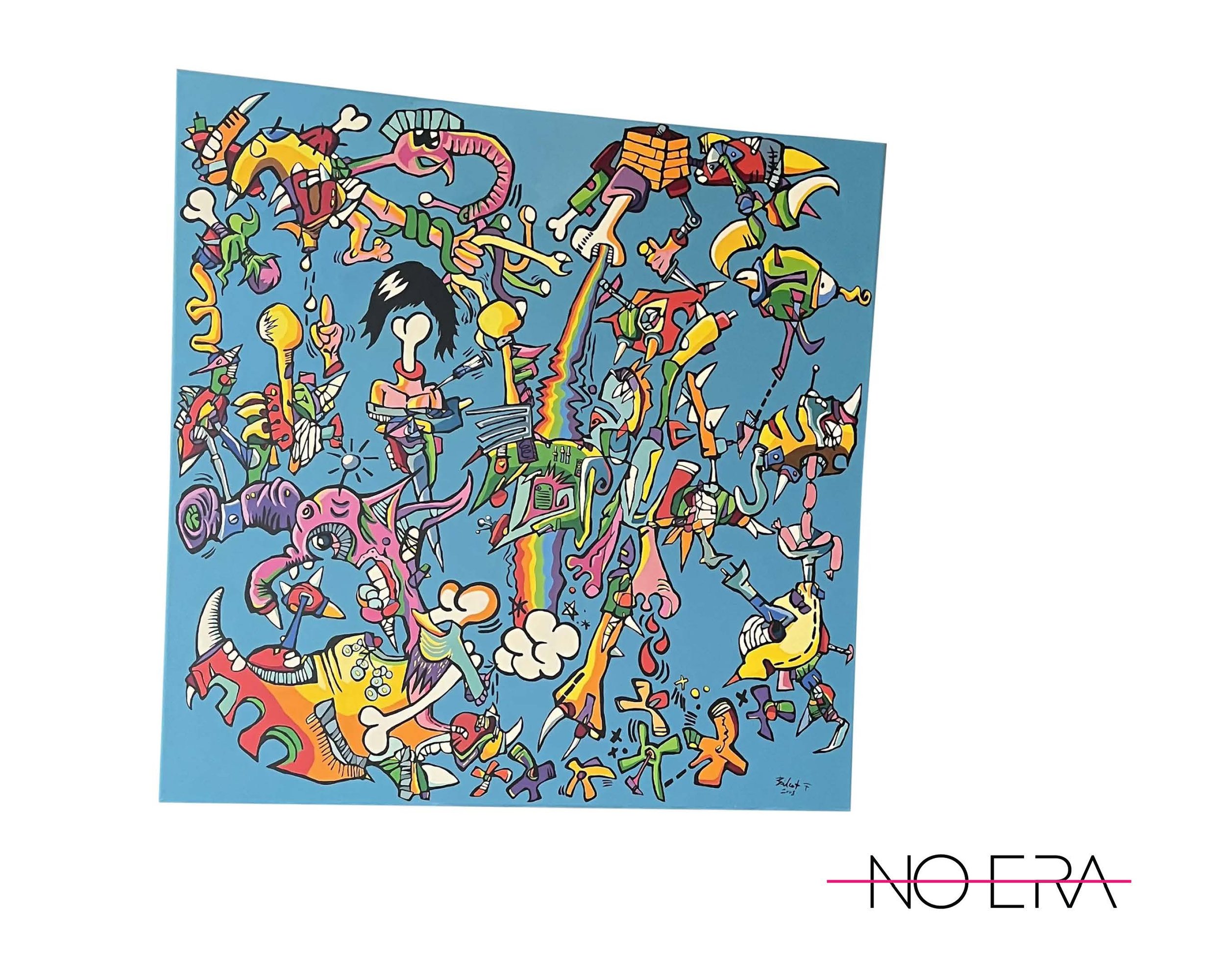 Untitled 2008 Contemporary Graffiti Pop Art Painting by Ferenc Balint