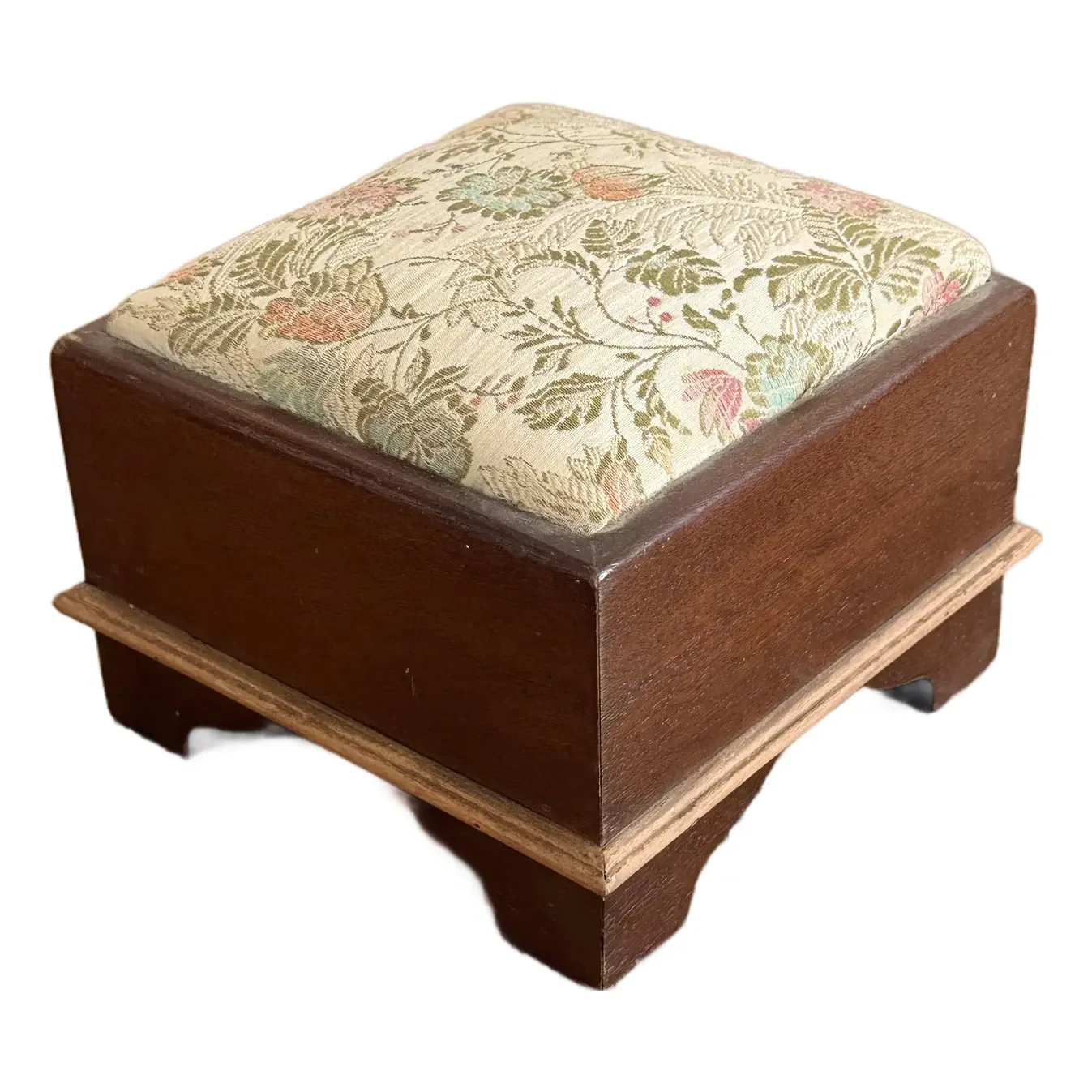 Late 19th Century Victorian Era Mini Upholstered Footstool