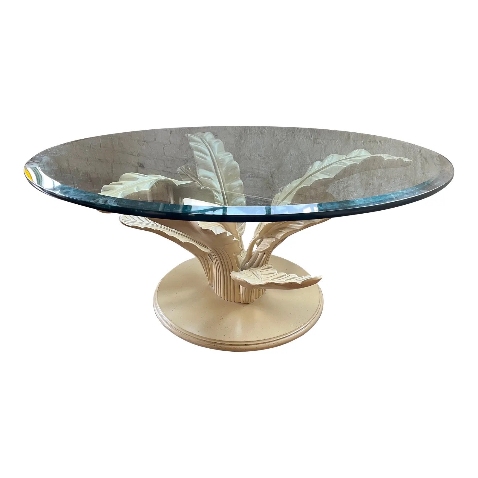 SOLD Postmodern Palm Regency Palm Tree Table