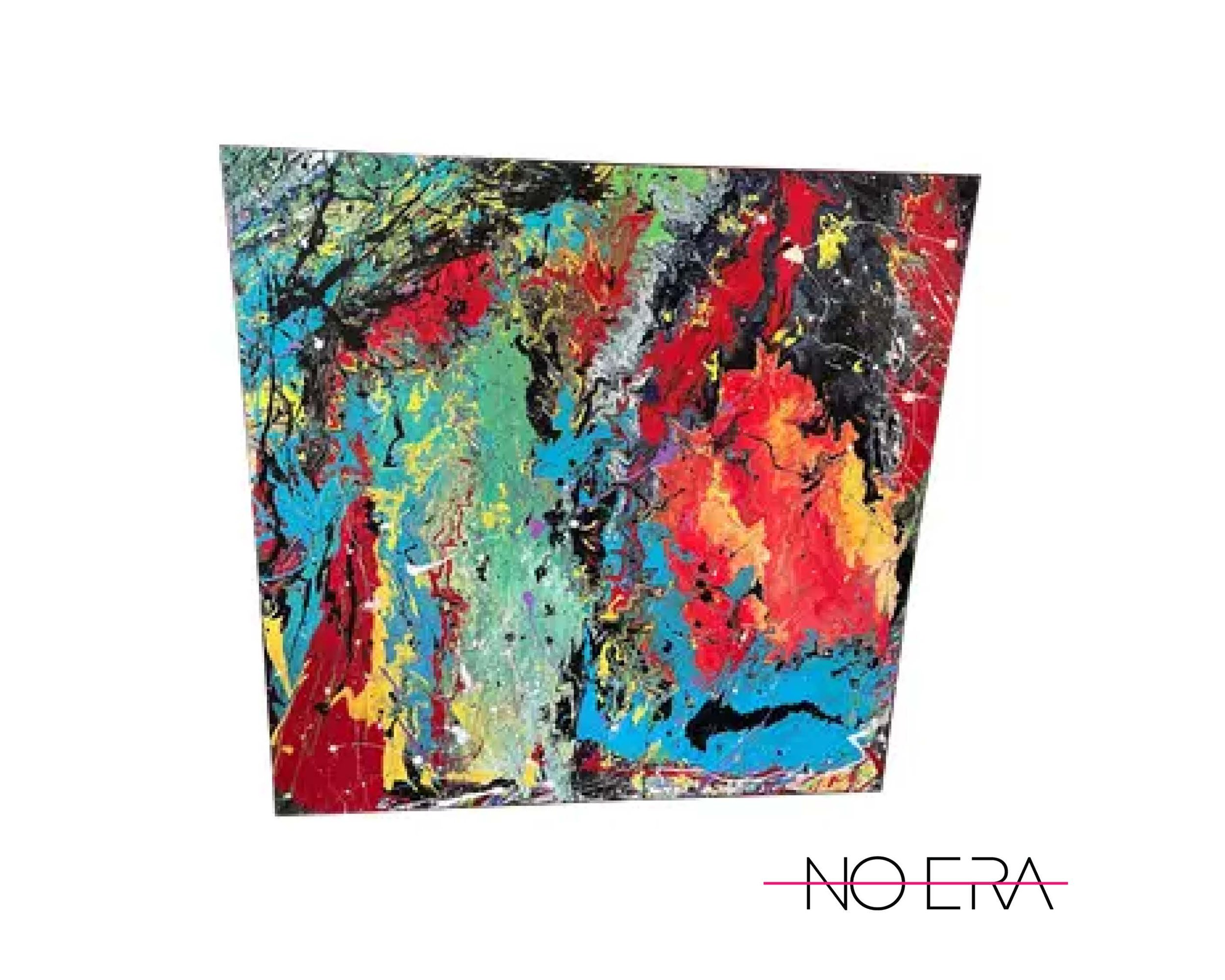 Vintage Abstract Expressionist Acrylic Painting