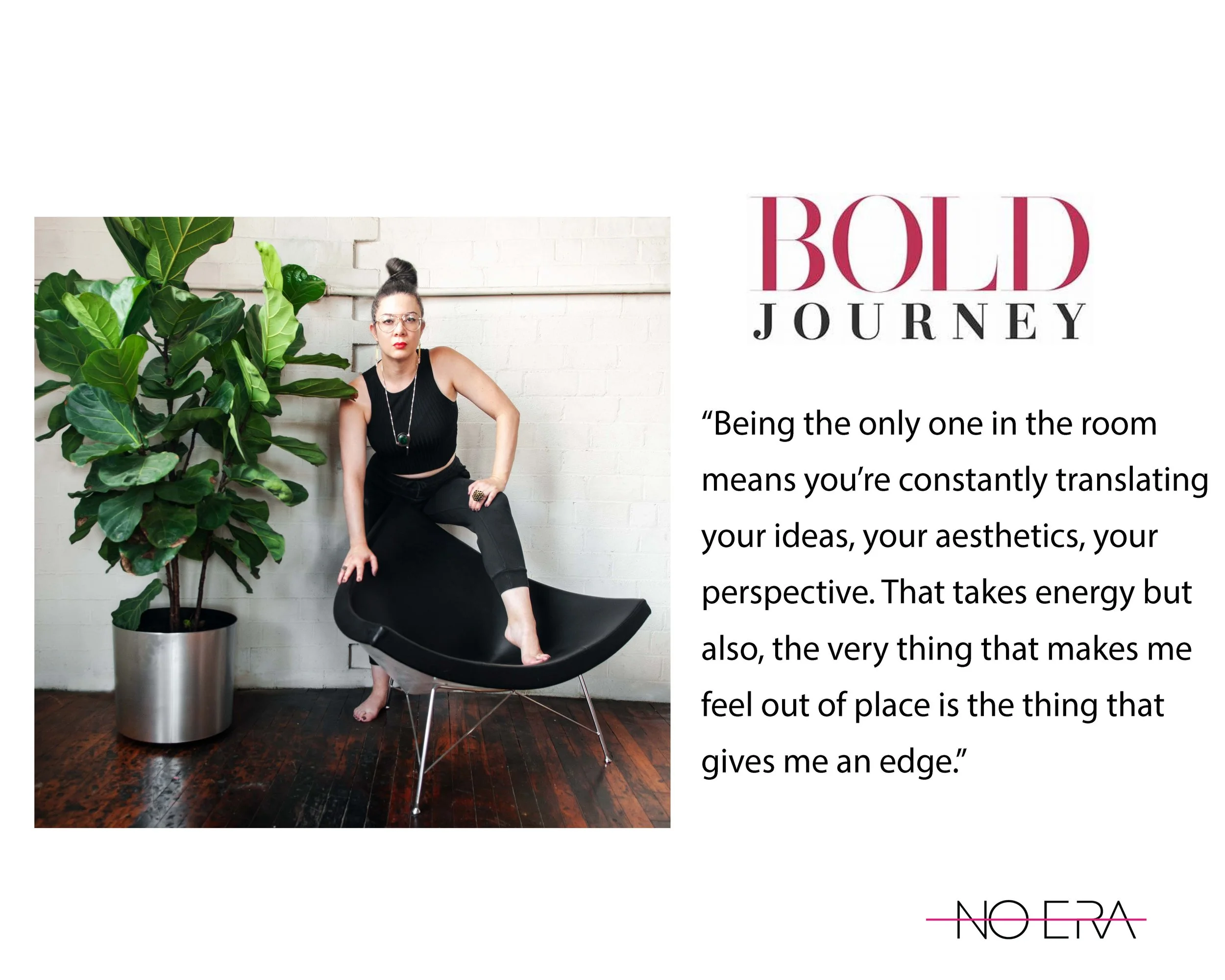 House of No Era founder Carly Sioux featured in Bold Journey, discussing individuality, translating her ideas and aesthetic, and finding creative strength in having a distinct perspective within the design industry.
