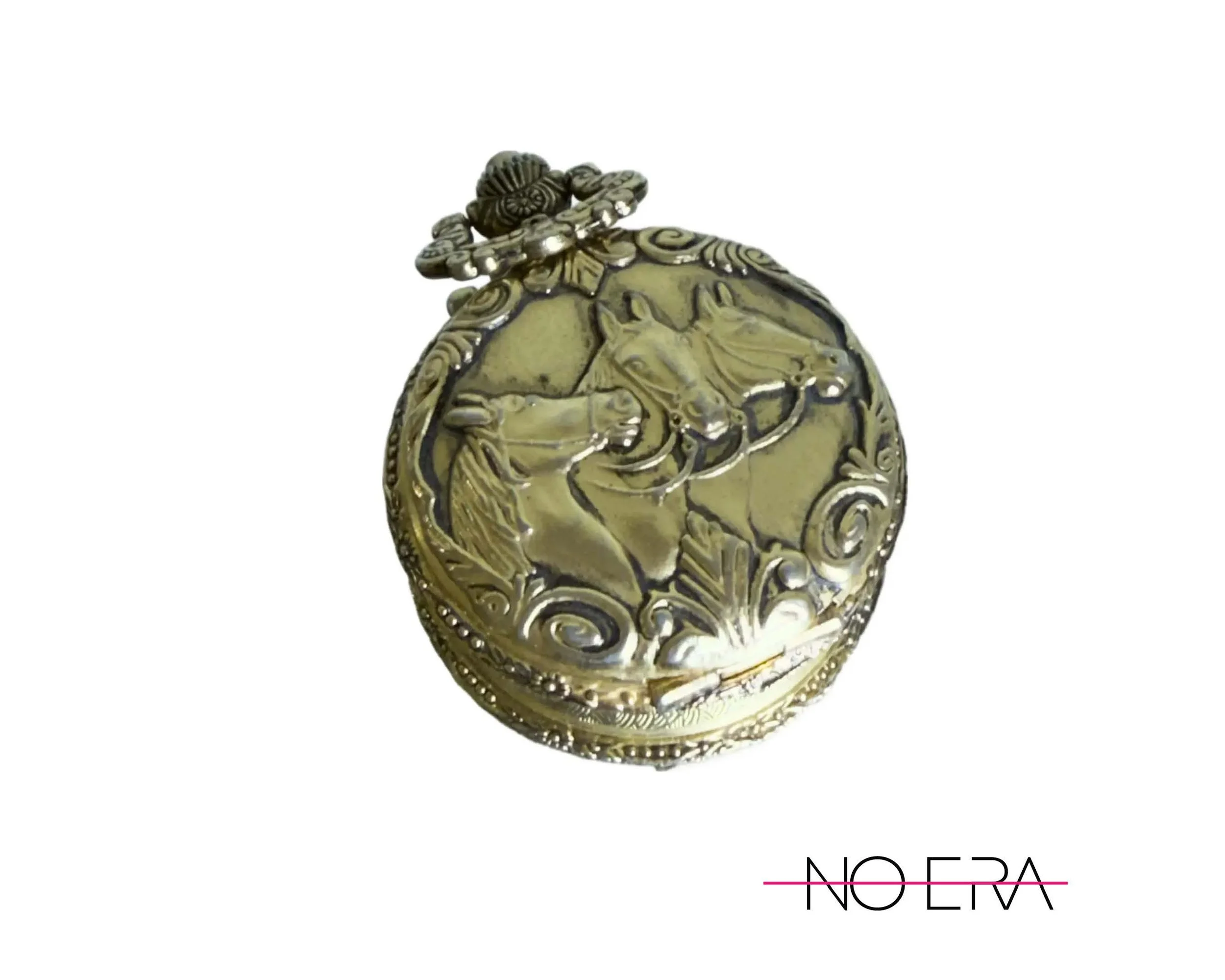 Vintage Mid-20th Century Equestrian Style Brigade Brass PocketWatch