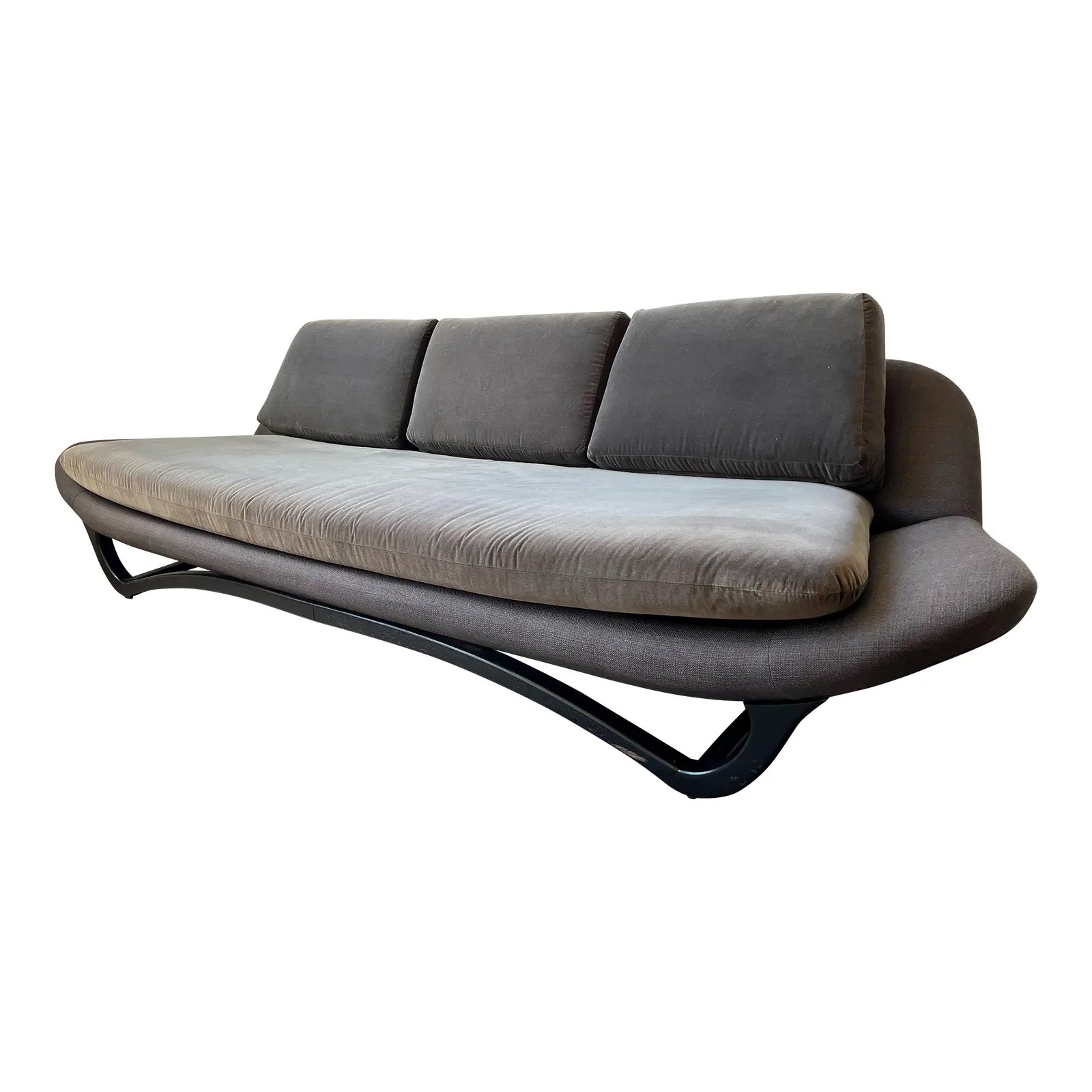 John Keal for Brown Saltman Mid-Century Modern Gondola Sofa